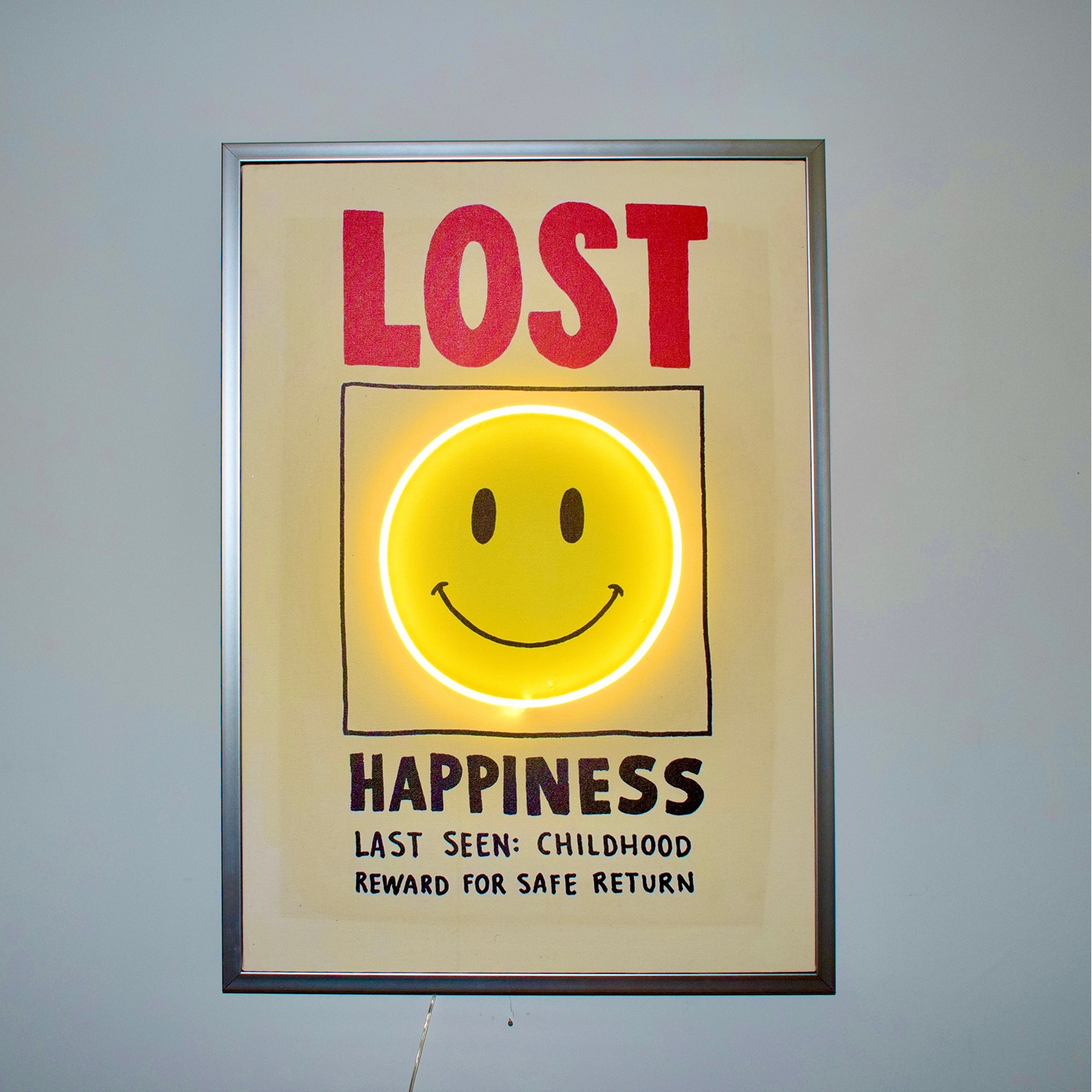 Lost Happiness Smiley Tablo