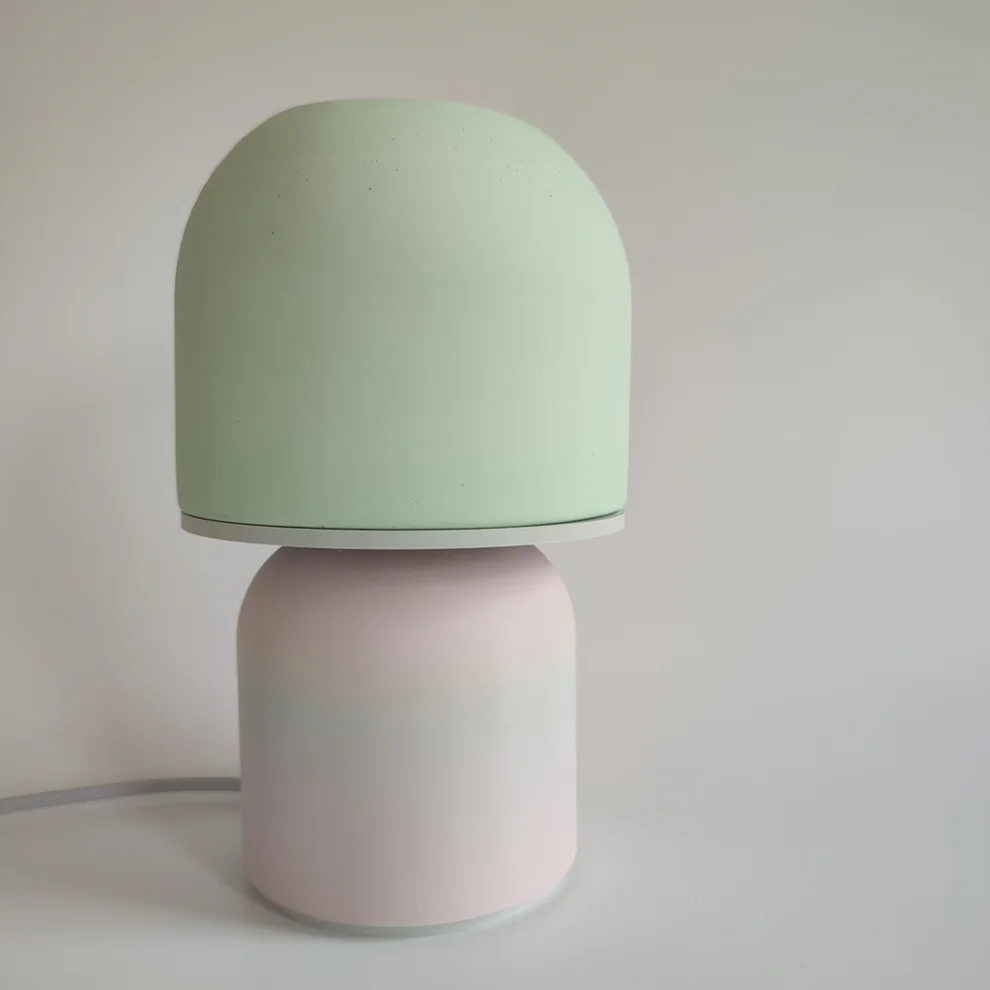 HGO Atelier - Pink-Green Mushroom Lampshade | hipicon