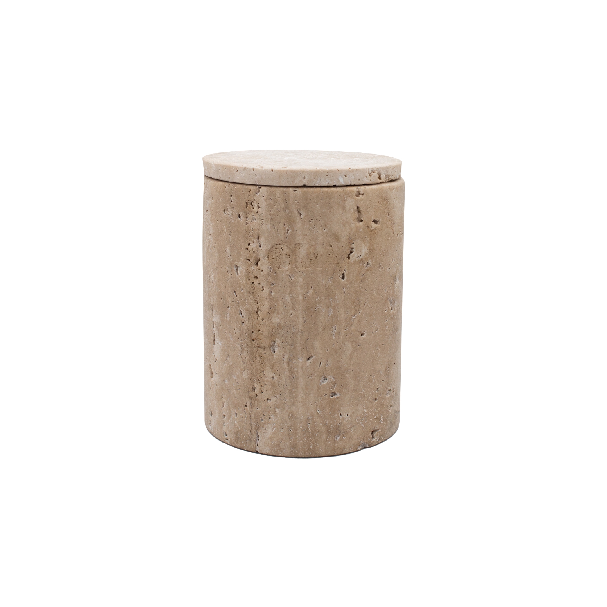 No: 8 Matte Travertine Marble Candle