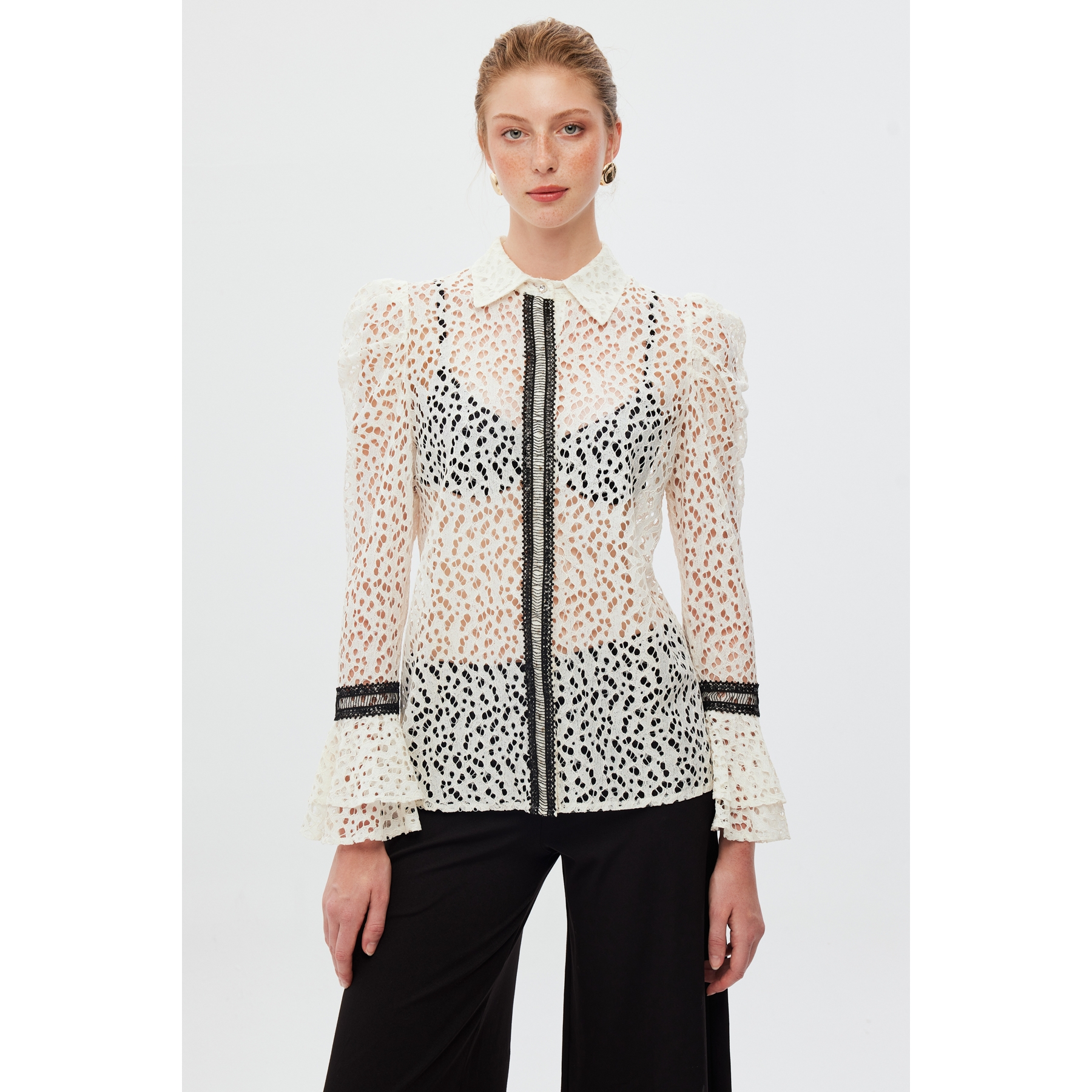 Perforated Lace Shirt