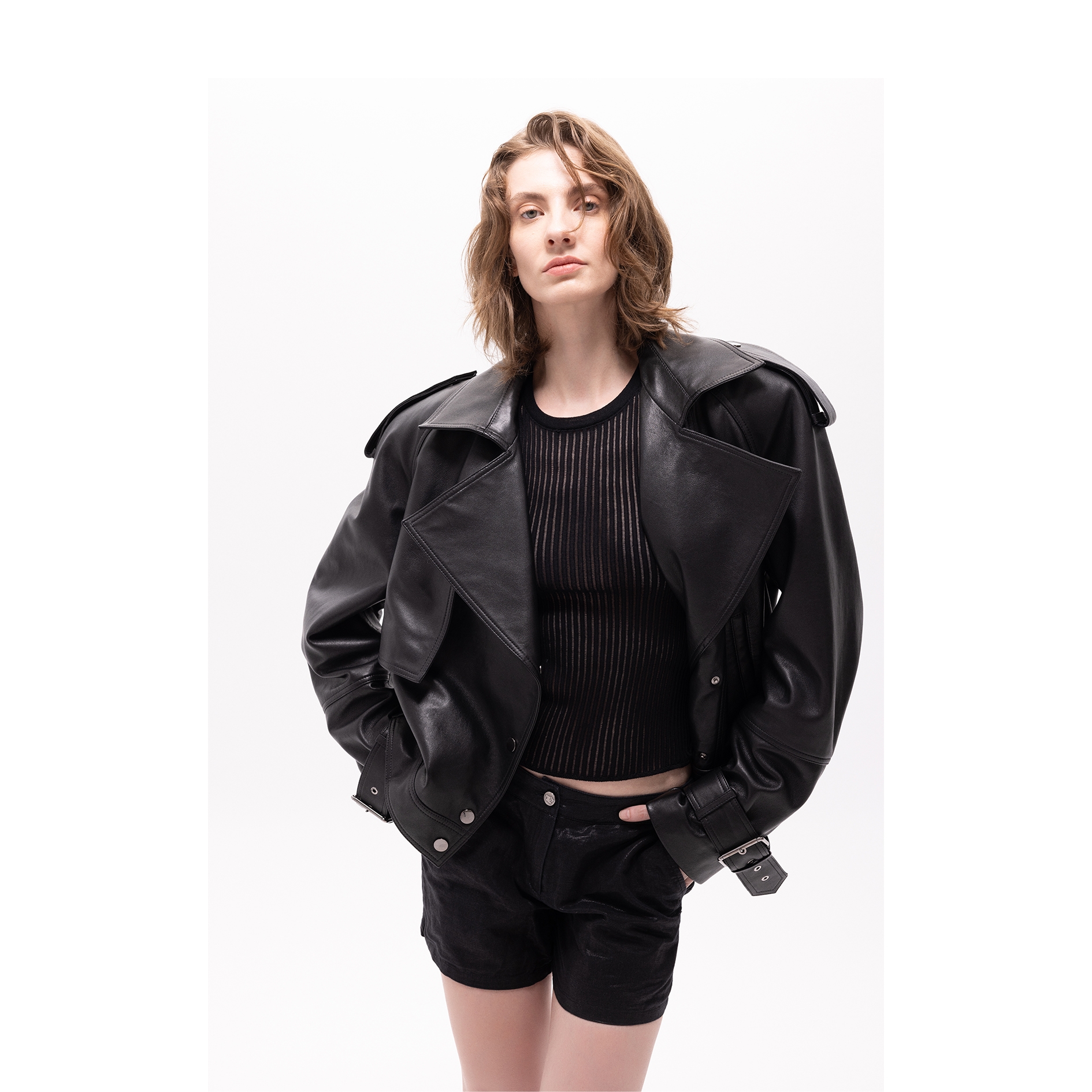 Arkhe Leather Biker Jacket