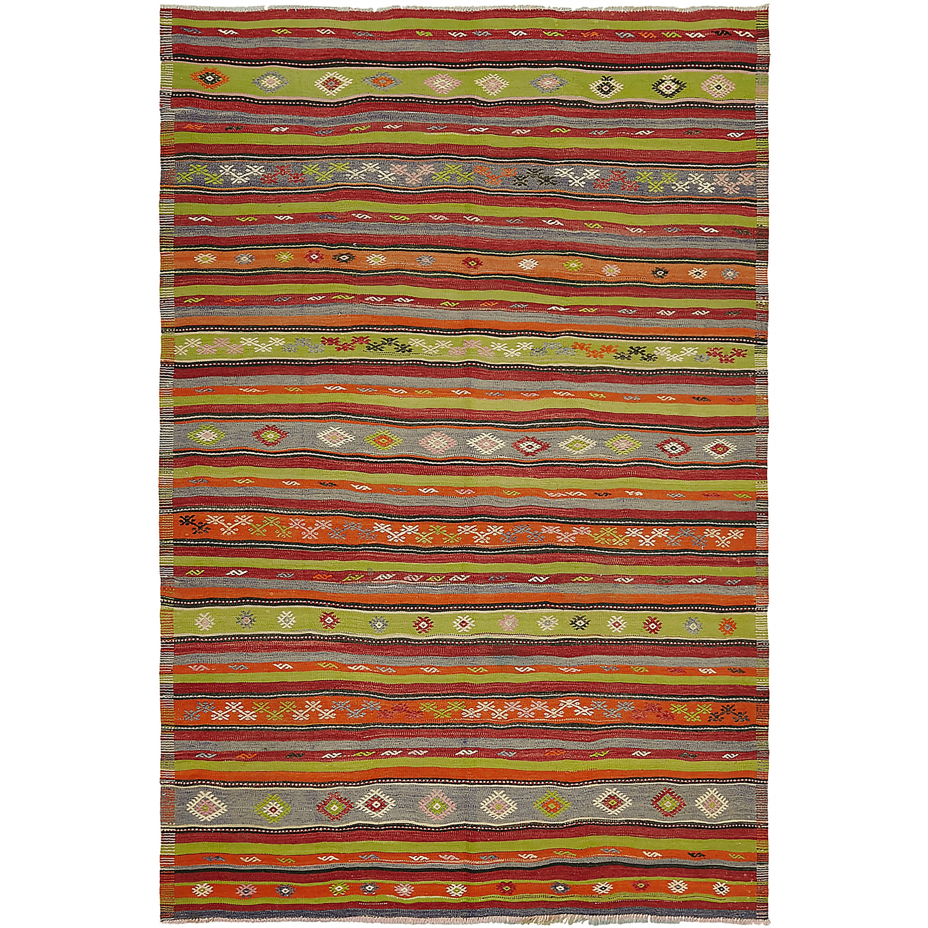 Elnis Handmade Vintage Anatolian Kilim  207 X 304 Cm