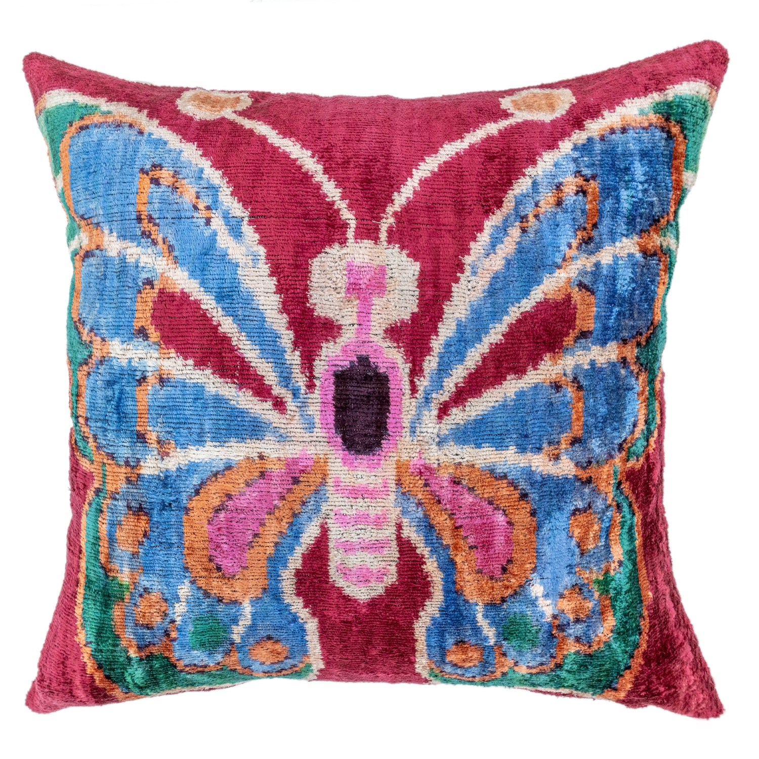 Mahnaz Butterfly Patterned Handmade Cushion 50x50 Cm