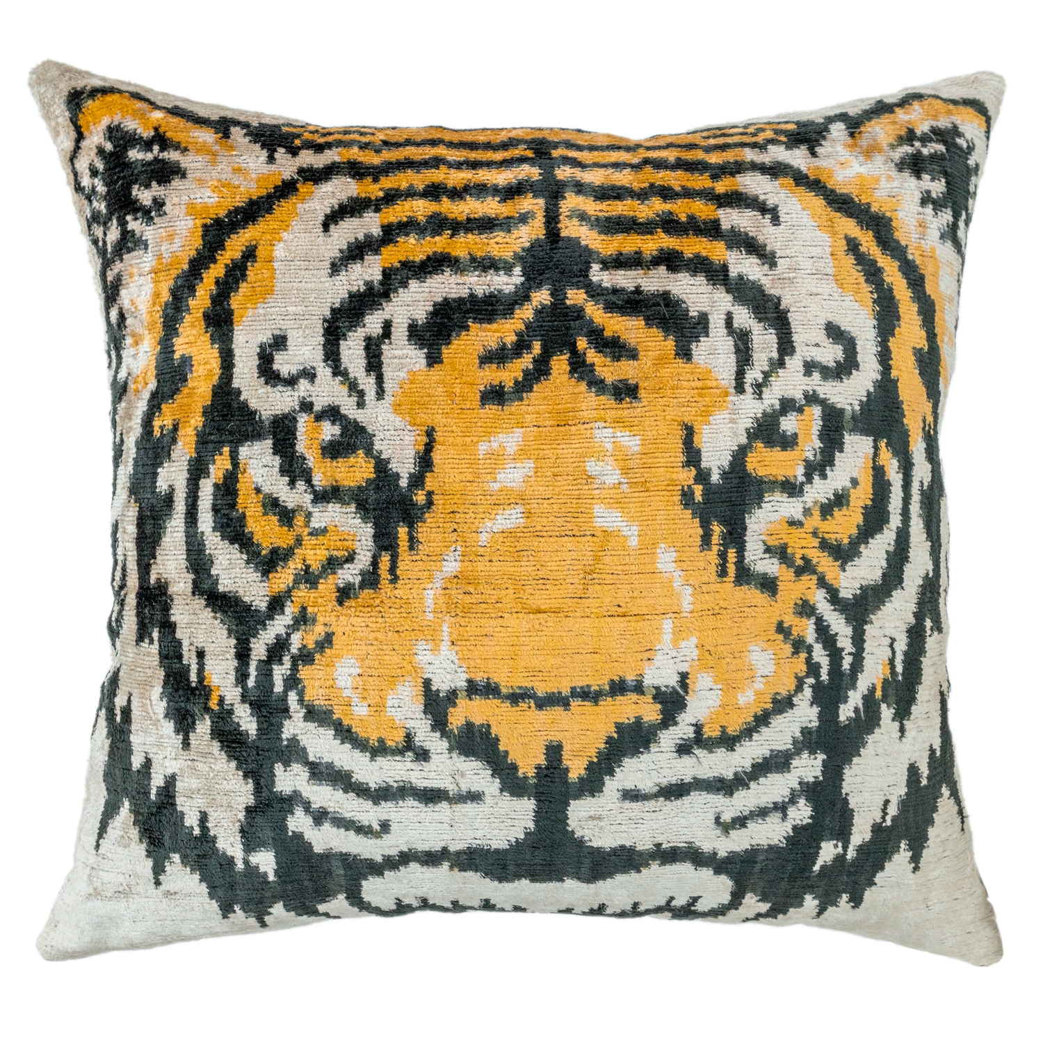 Saya Tiger Patterned Ikat Cushion 50x50 Cm