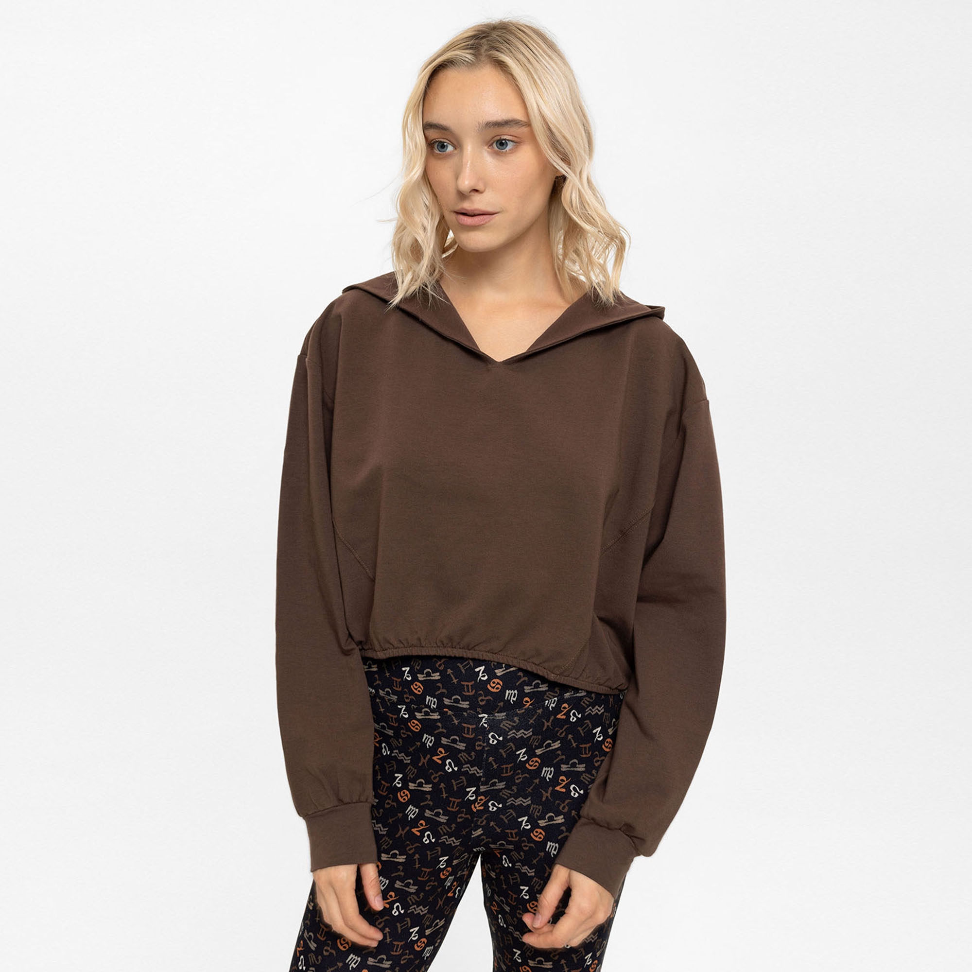 Hooded Crop Sweat