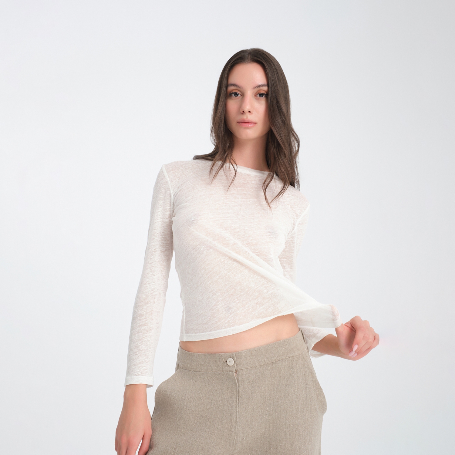 Enna Linen Long Sleeved Shirt