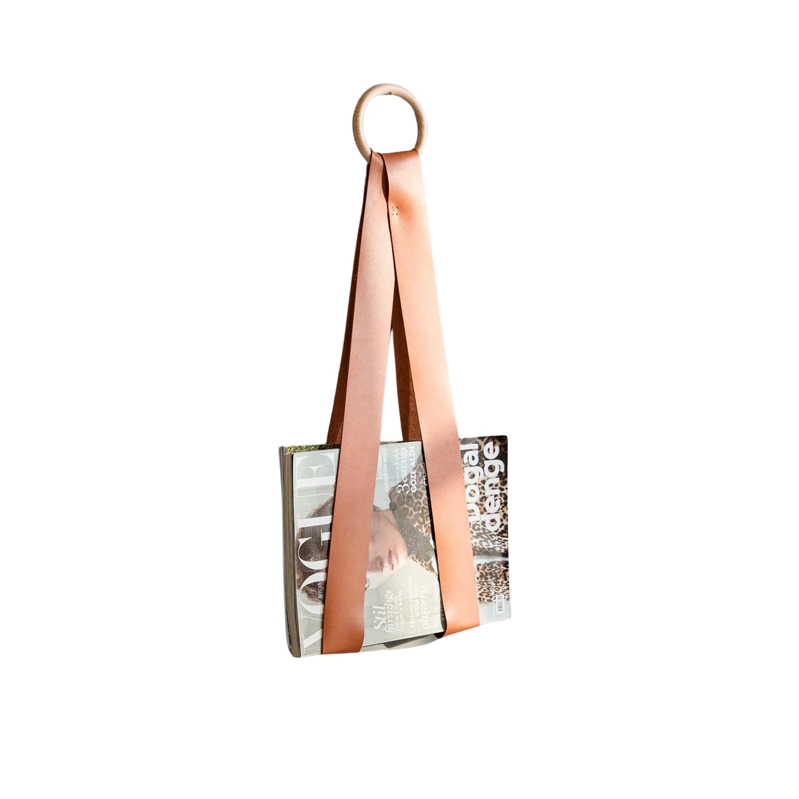 Leather Hanging Magazine Holder