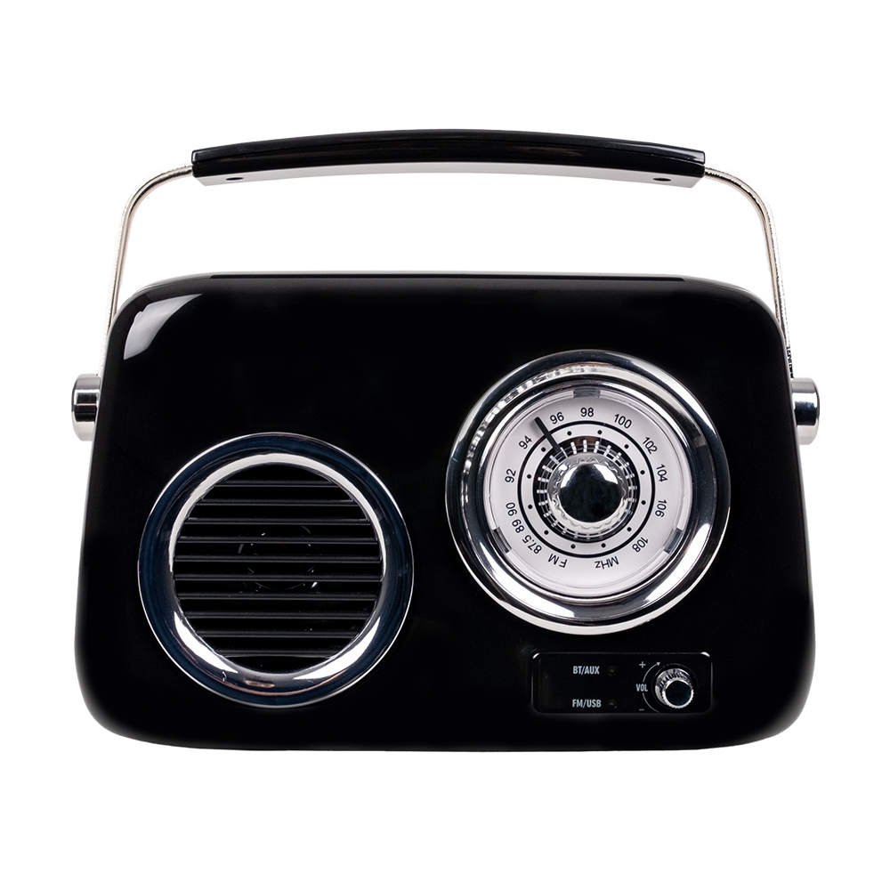 Fb-r302-bk Retro Radio And Bluetooth Speaker