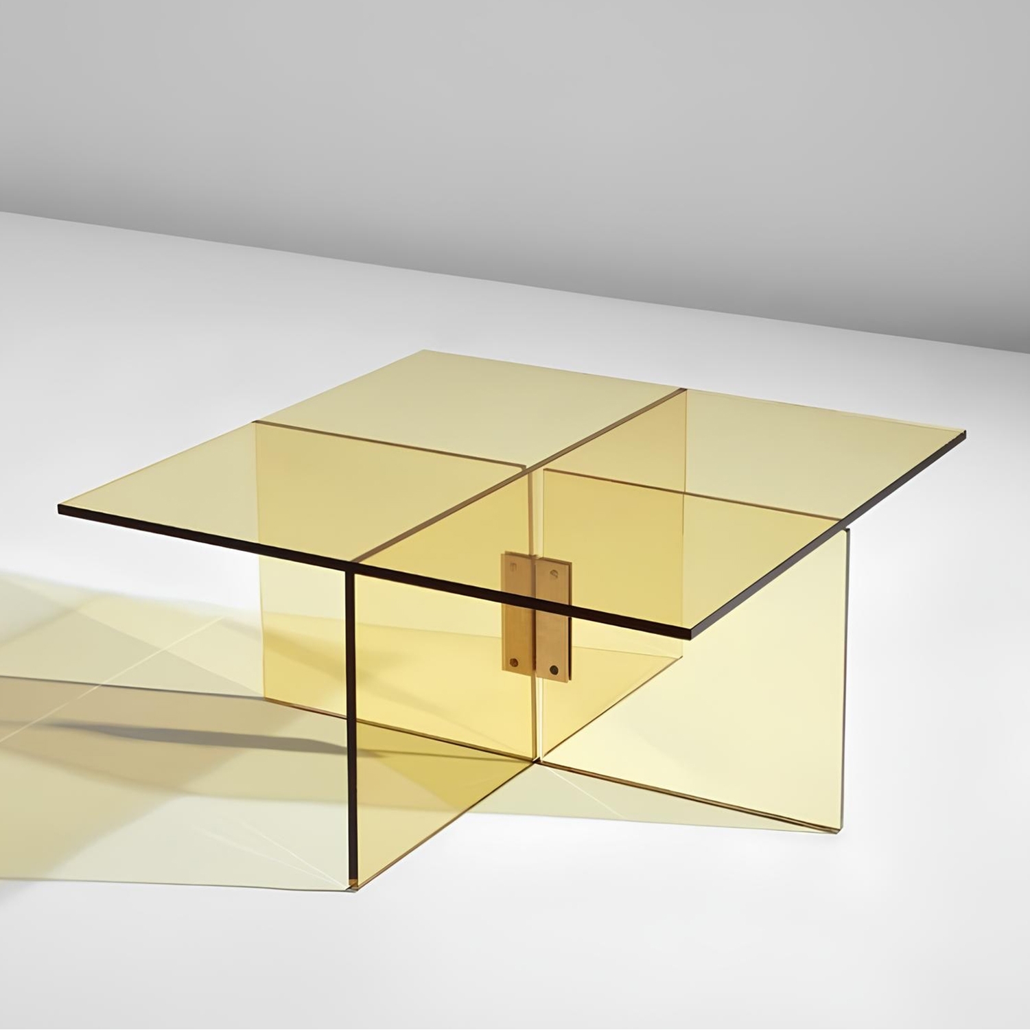 Square Modern Minimalist Acrylic Coffee Table