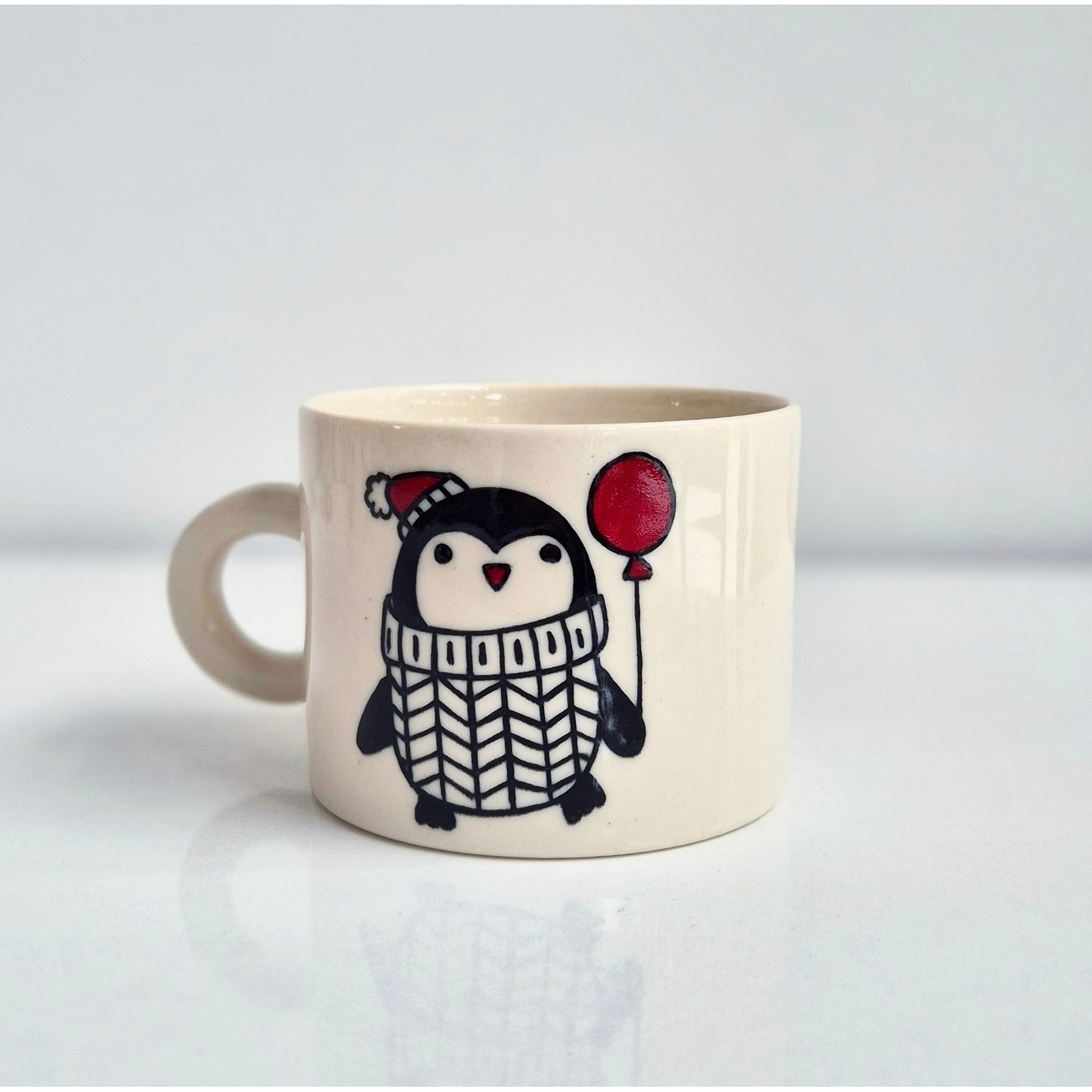 Stoneware Mug With Handle - Penguin