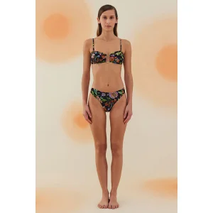 Dasht Botanical Flower Pattern U Accessory Underline Bikini Set
