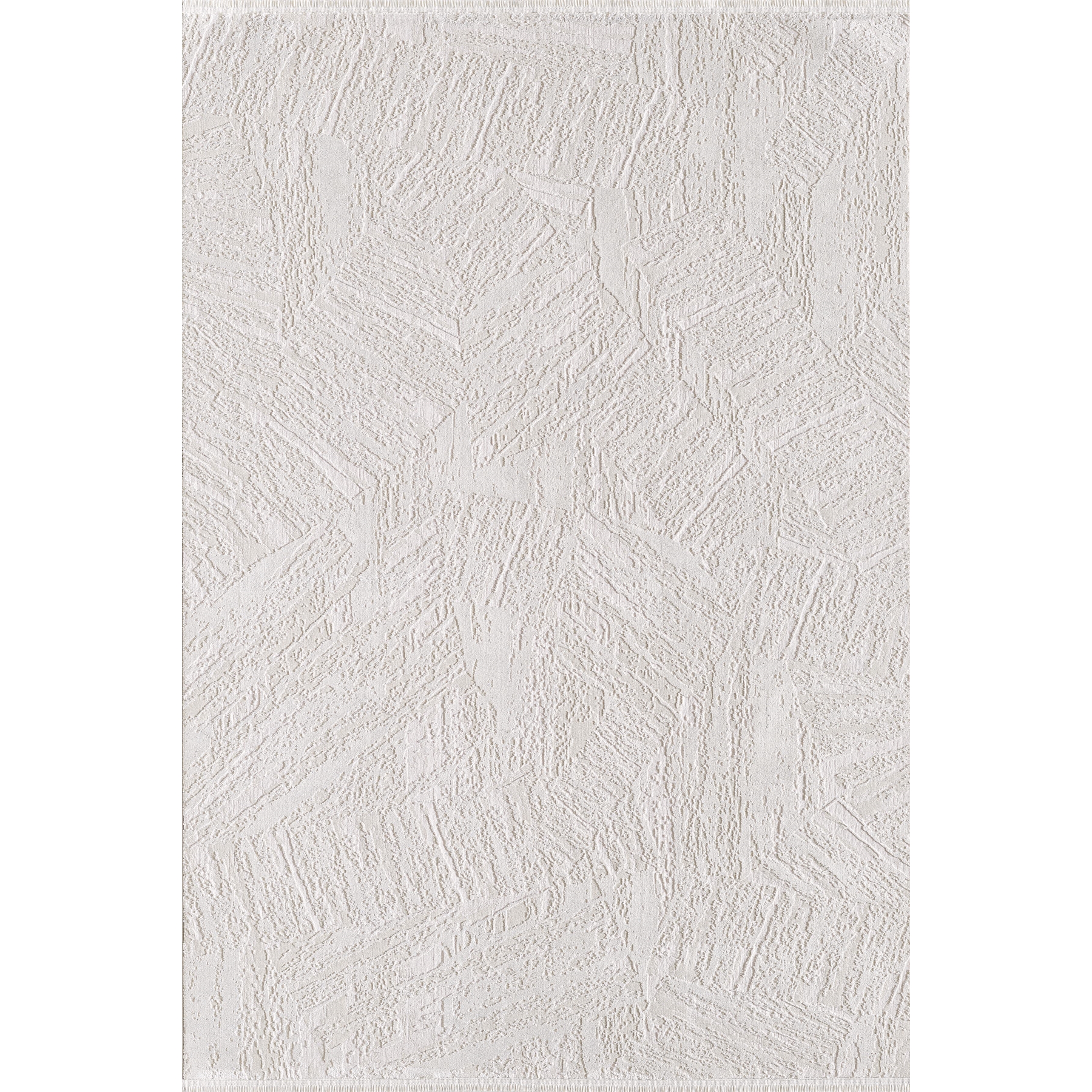 Gemma - Blanc Antiallergic Fringed Carpet