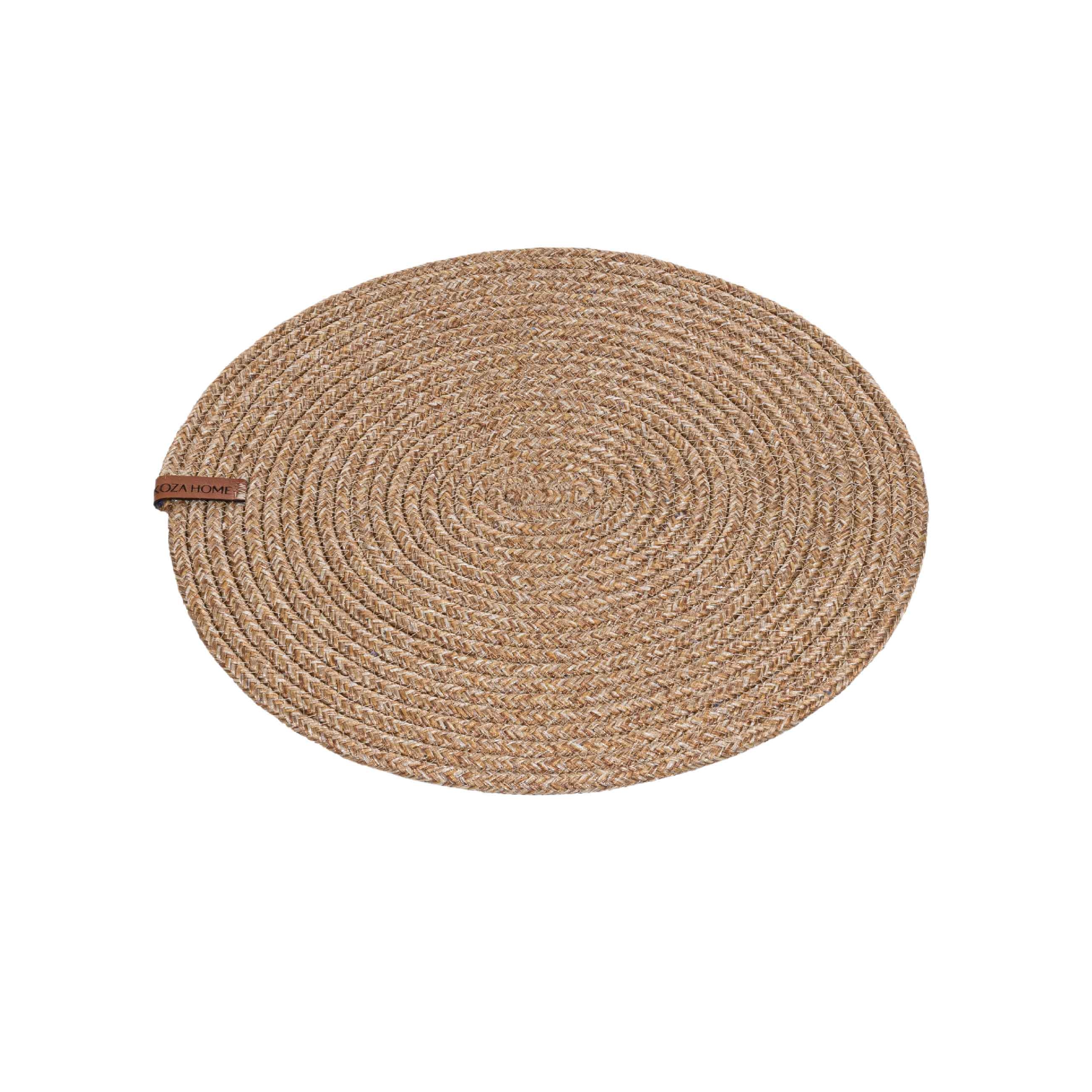 Cesta Placemat Handmade Cotton Jute Knitted Flat Plate 37x37cm 9028