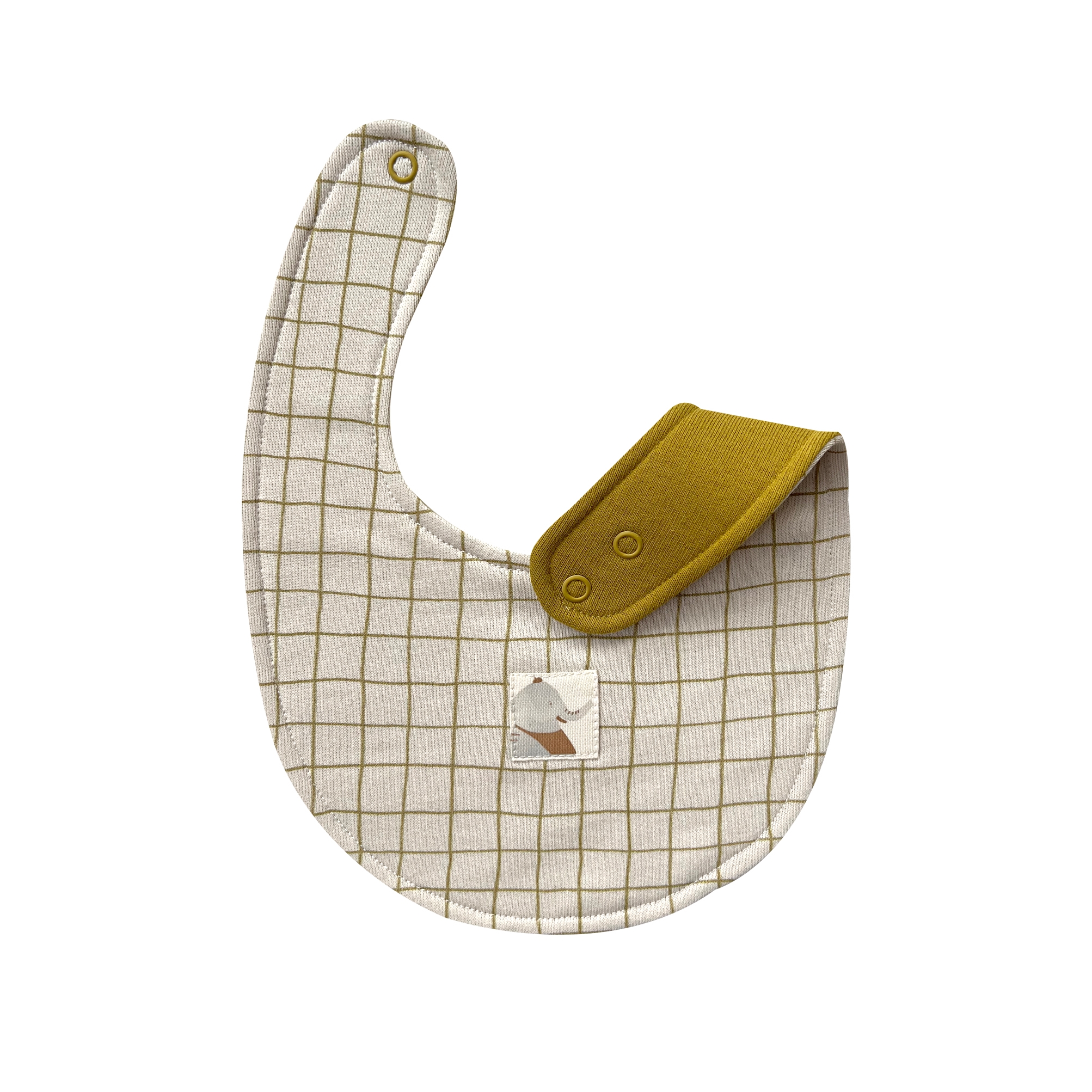 Double Sided Olive Oil Checked Bibs