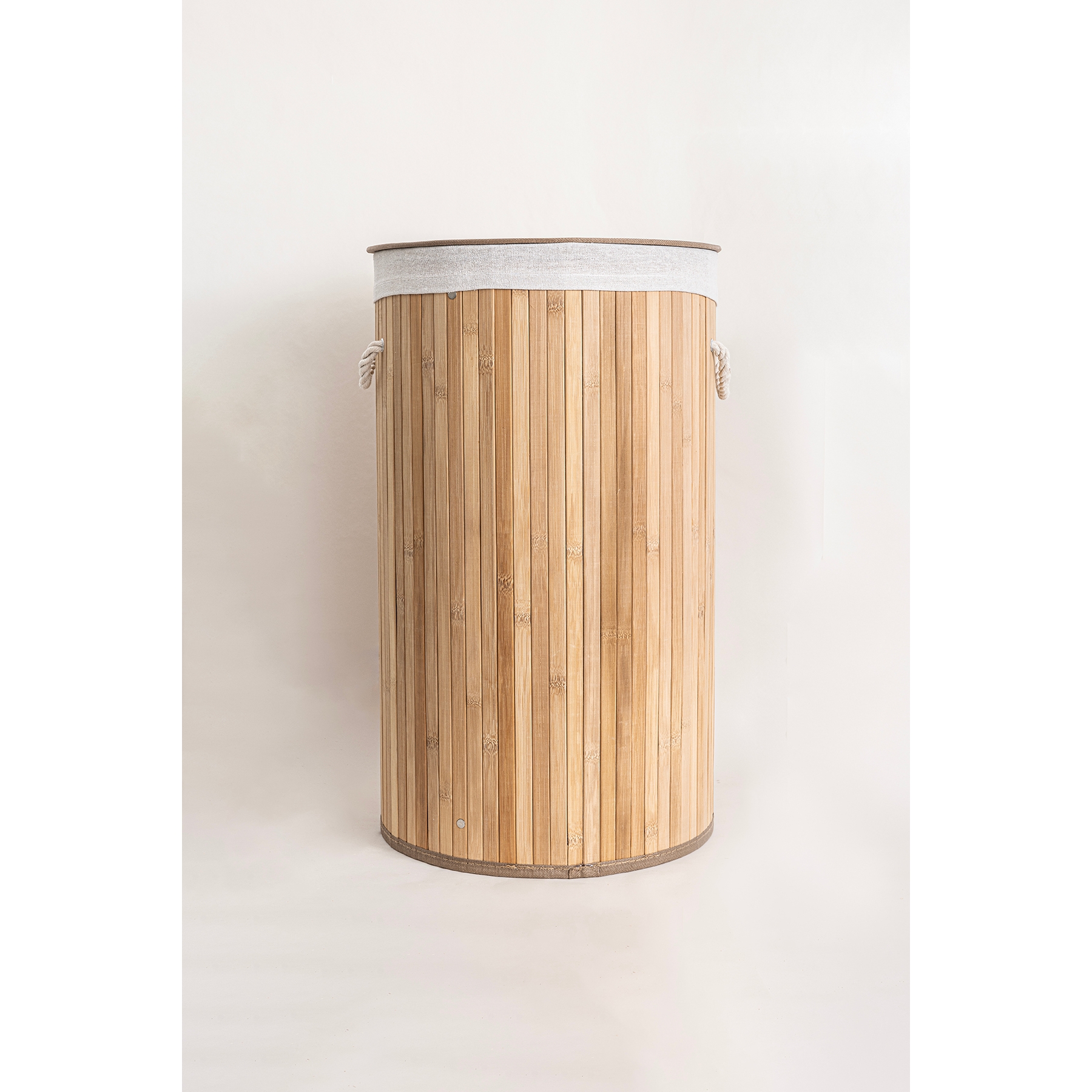 Meander Round Bamboo Laundry Basket 35x61 55lt 5113