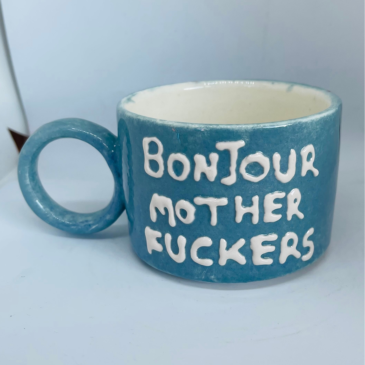 Double Turkish Coffee Glass With Bonjour Written