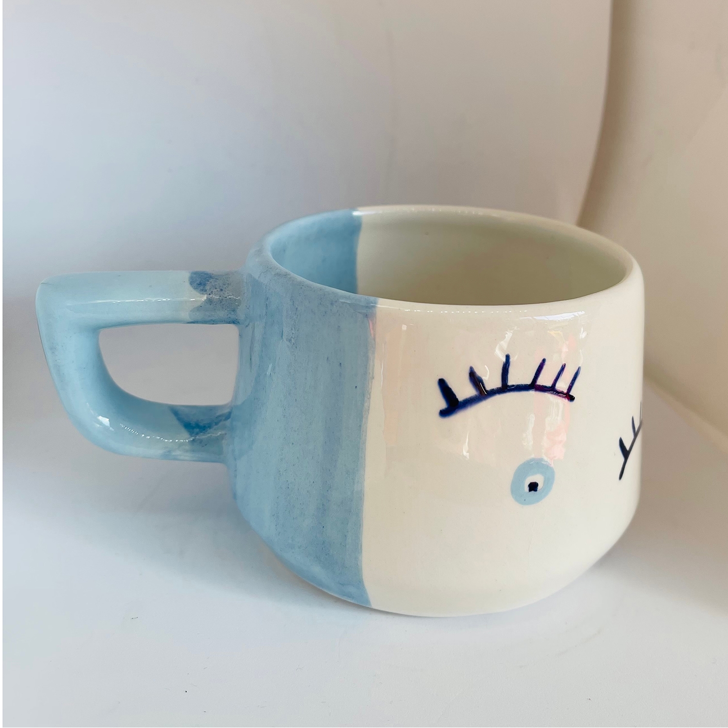 Evil Eye Bead And Eye Patterned Coffee Cup