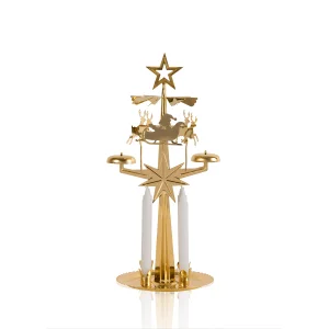 Star Metal Candle Holder Gold