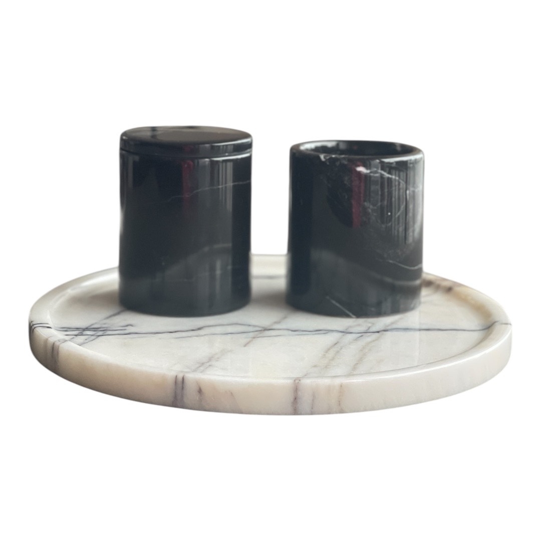 Mix Vein Marble Bathroom Set 3 Pieces