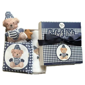 Vintage Bear Organic Cotton Baby Kit Gift Set