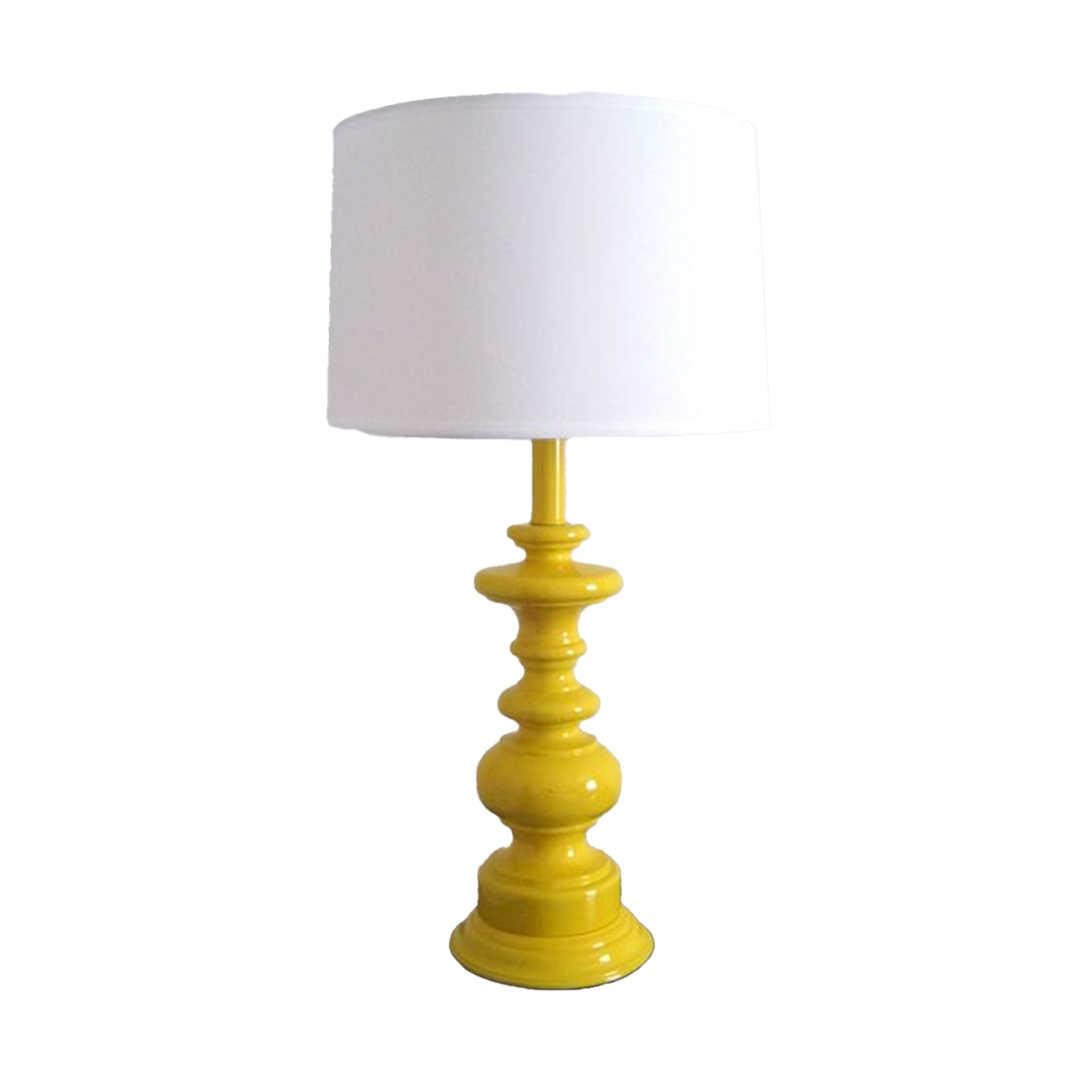 Spany Lacquered Polished Lampshade With Wooden Legs, Table Lamp