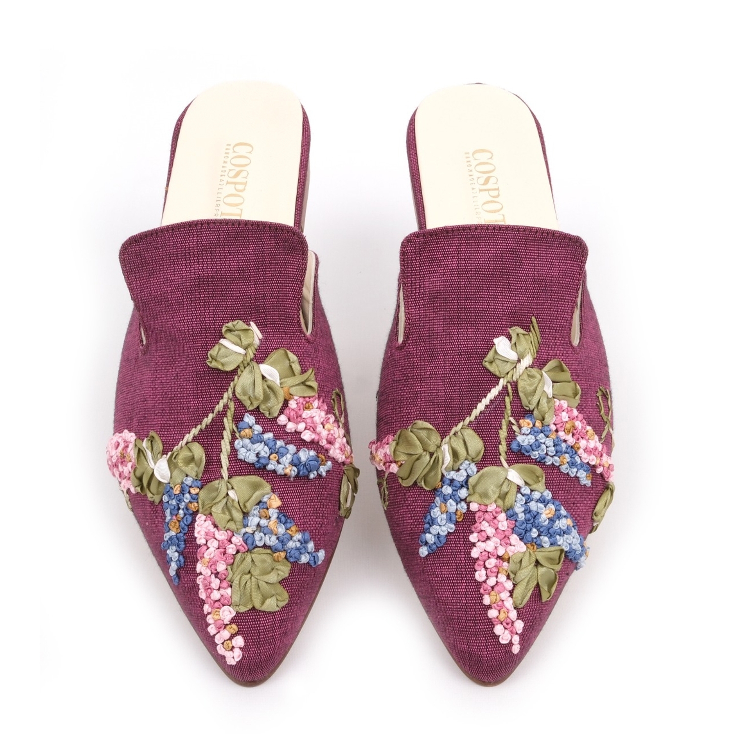 Sümbül Hand Embroidery Slippers