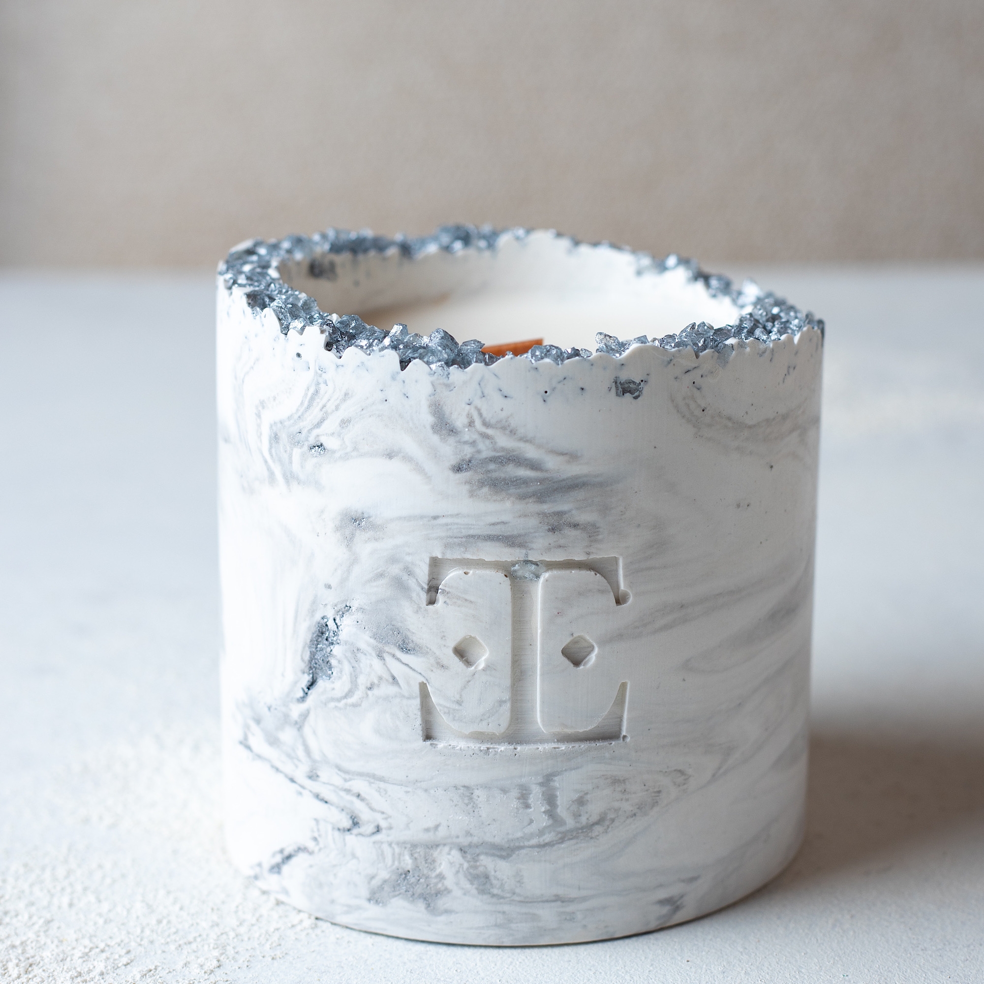 Snow Flake New Years Candle