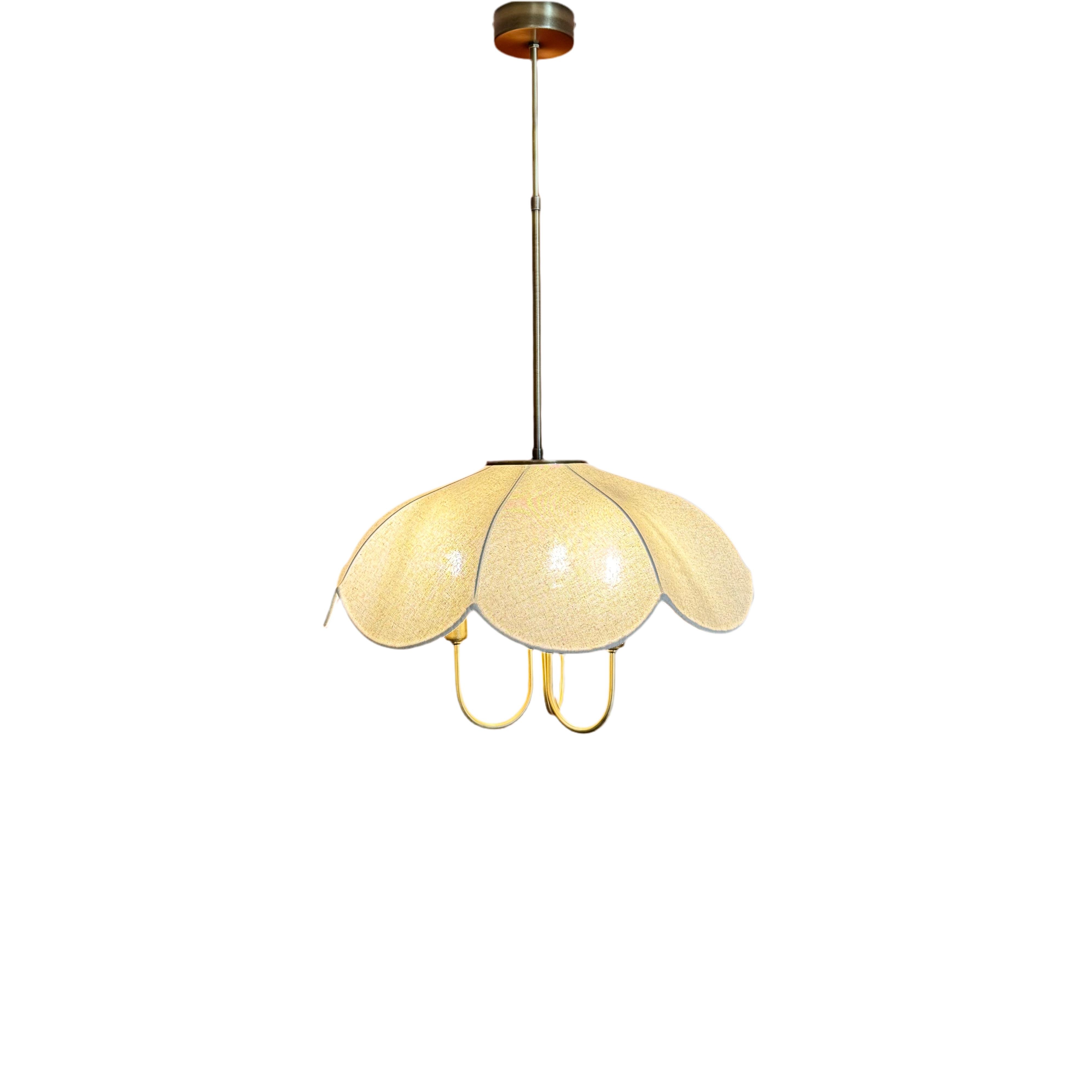 Daisy French Style 3-light Linen Chandelier