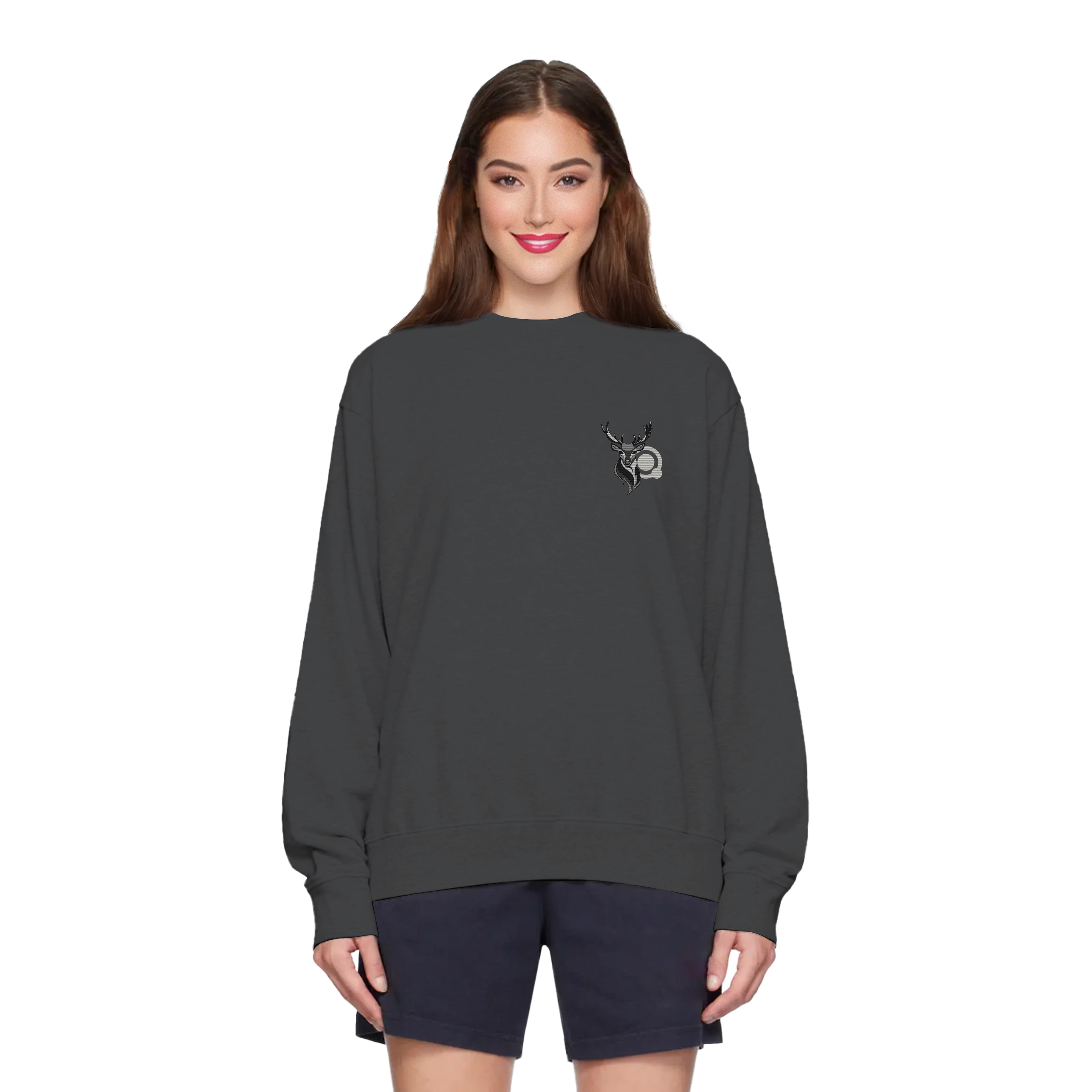 Tree Embroidered Organic Cotton Sweatshirt 01