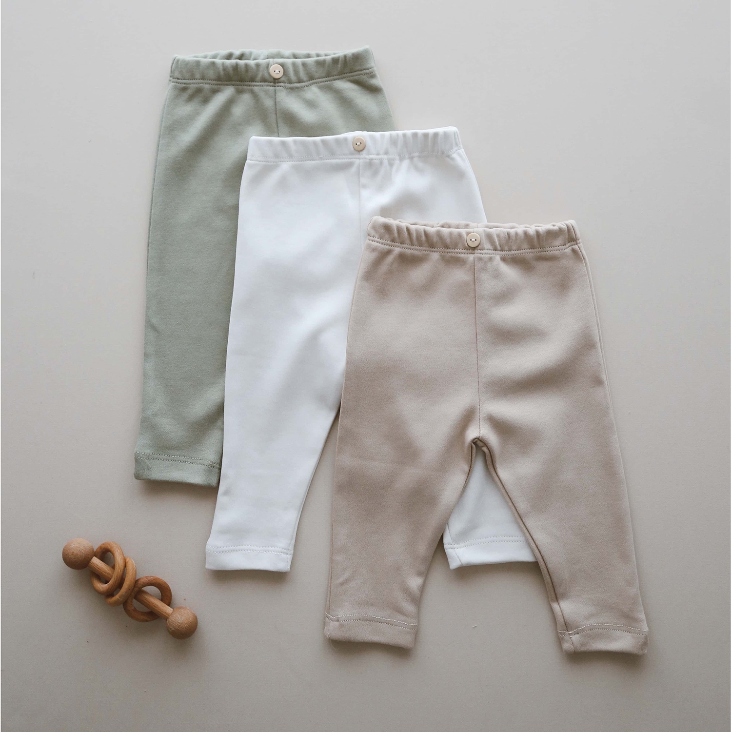 3-piece Combed Baby Leggings