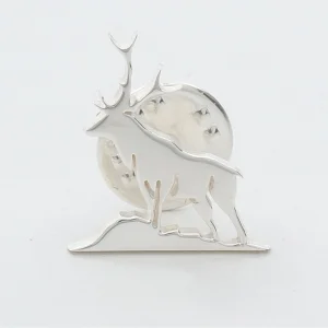 Deer Silver Brooch 02