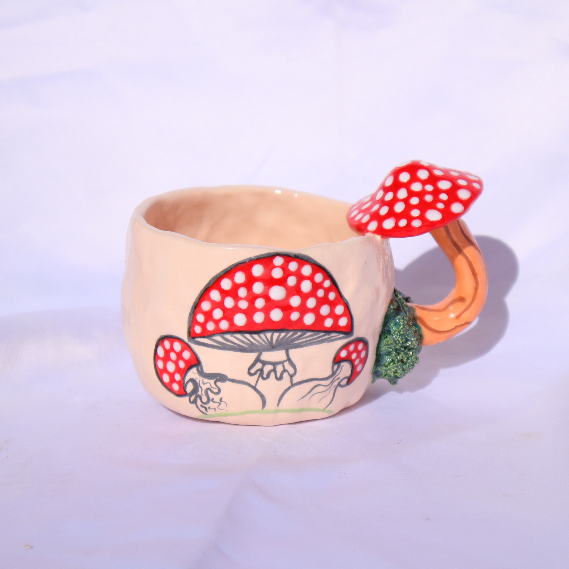 Lily Series Mushrooms Ceramic Mug 200 Ml