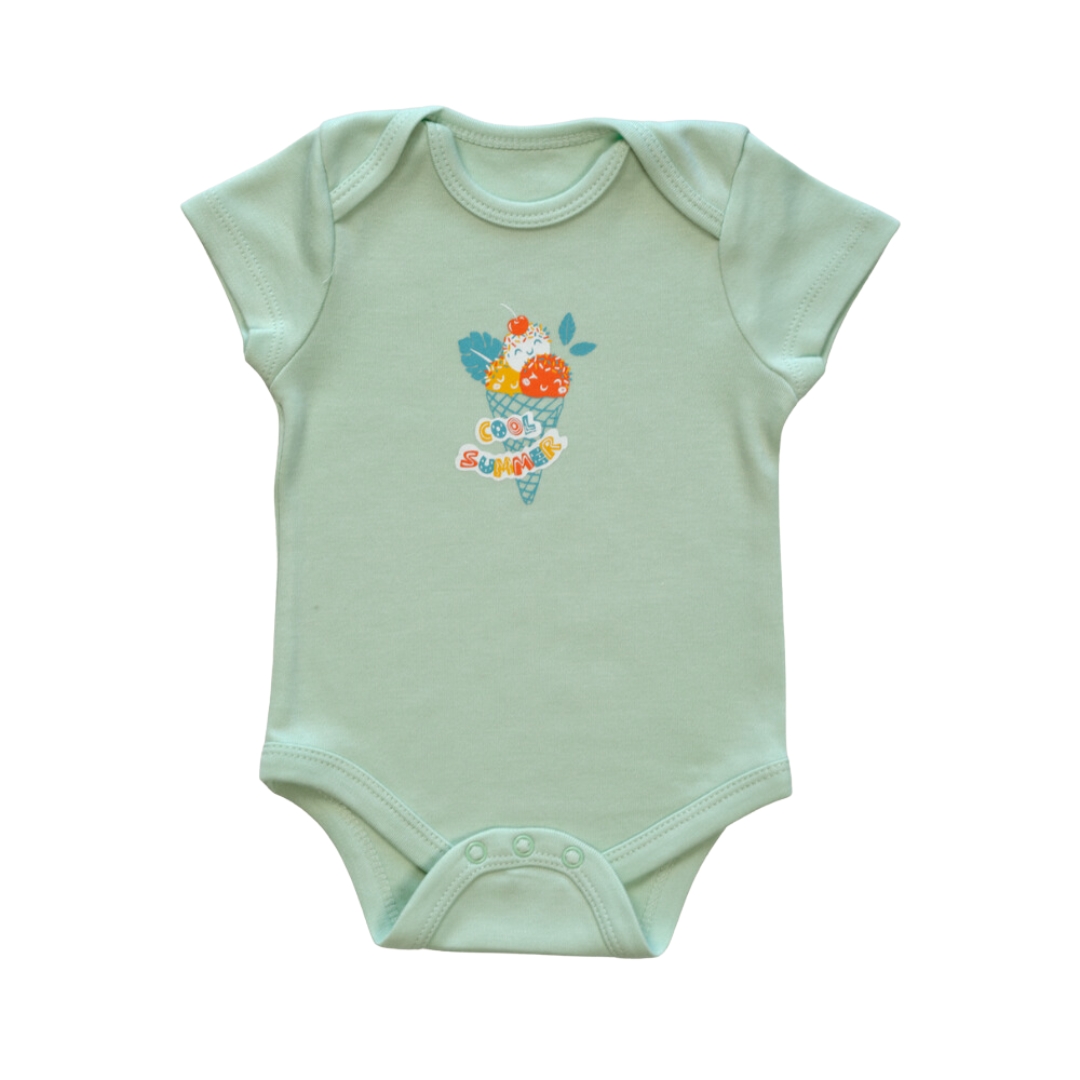 Organic Short Sleeve Bodysuit Ice Cream