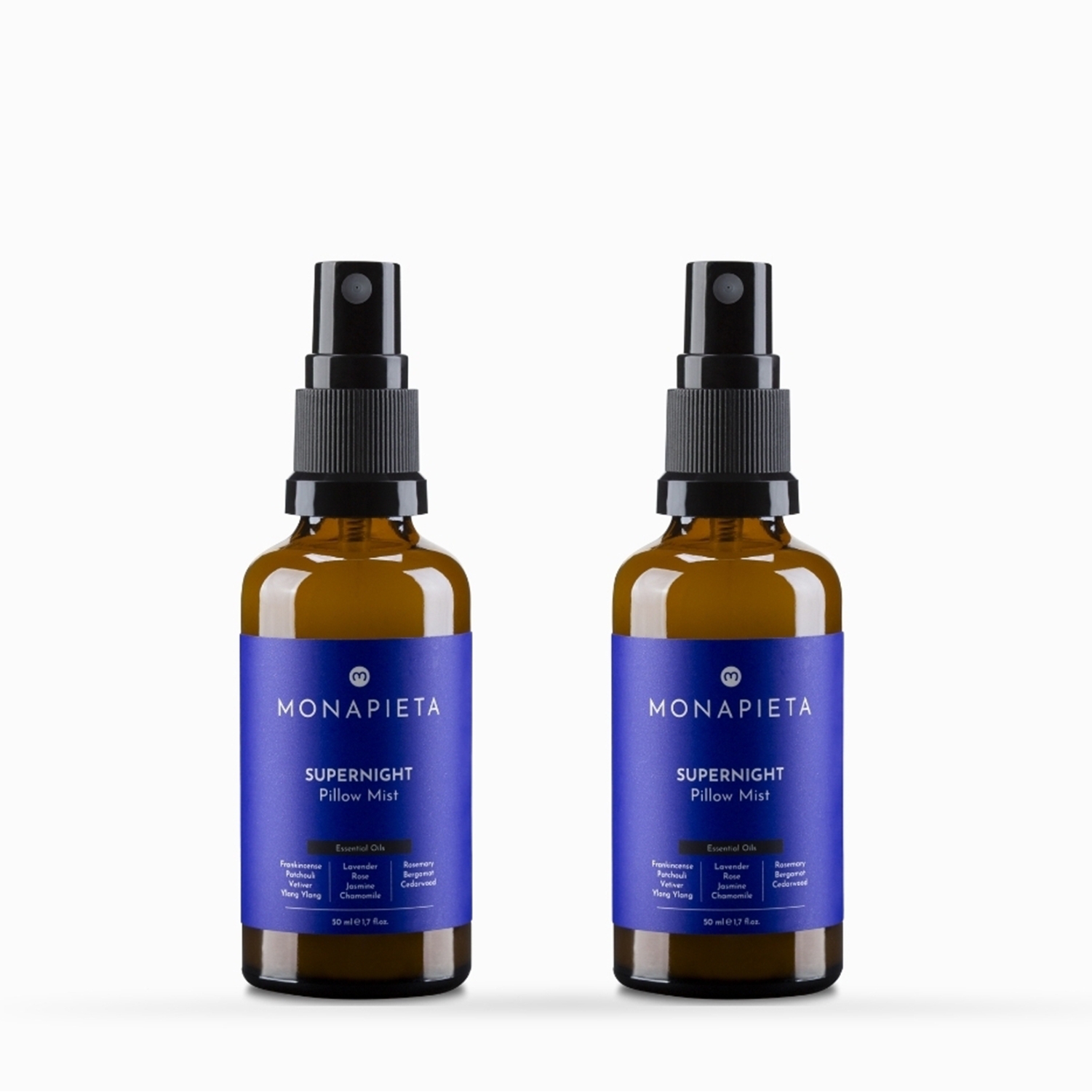 Perfect Night Sleep Pillow Spray Quality & Deep Sleep 11 Precious Essential Oils 2x50 Ml