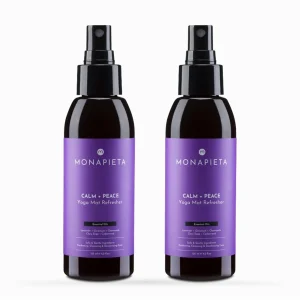 Refreshing Yoga Mat Cleaning Spray Renewing & Deodorizing Calm & Peaceful Aura 2x125 Ml