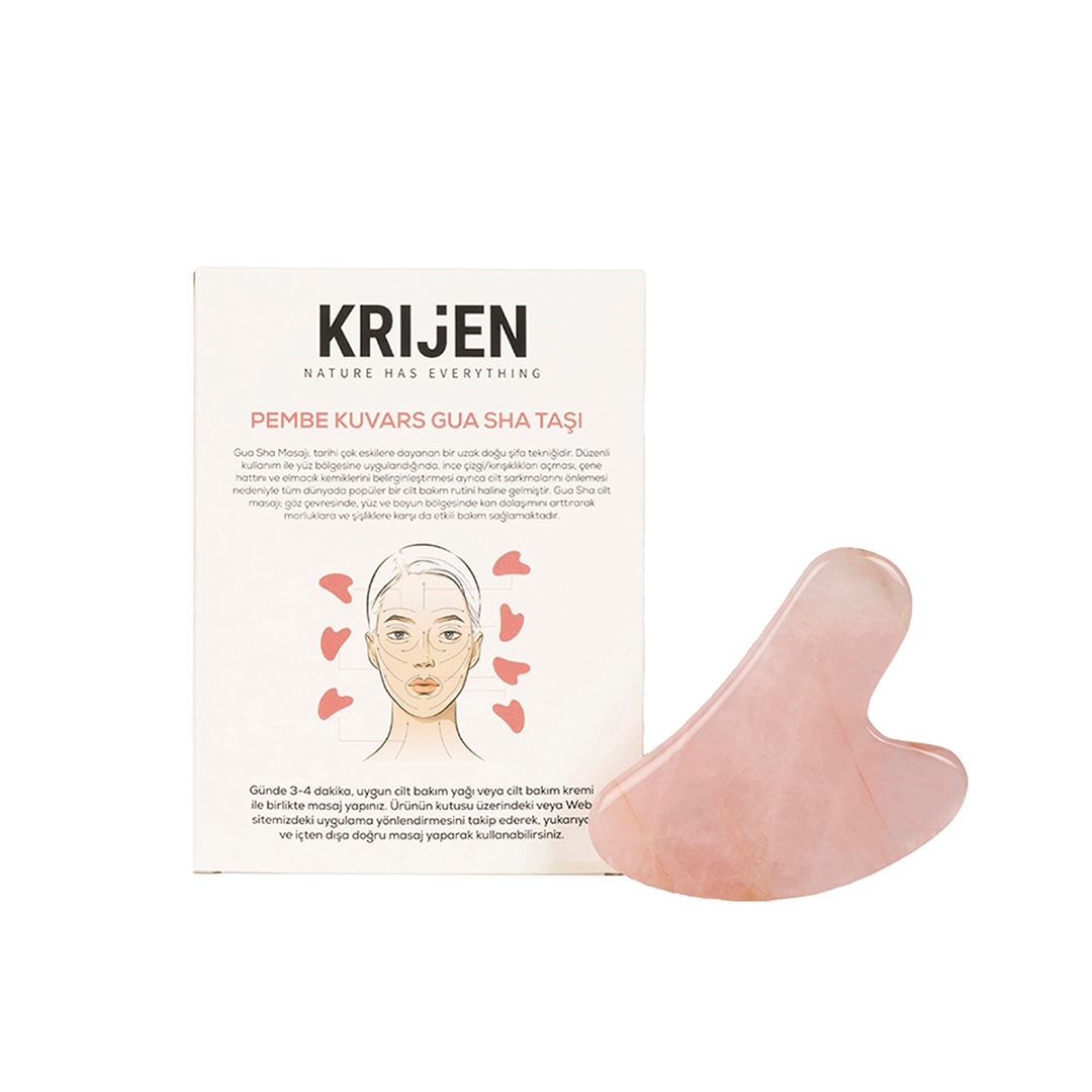 Pink Quartz Gua Sha Facial Massage Stone