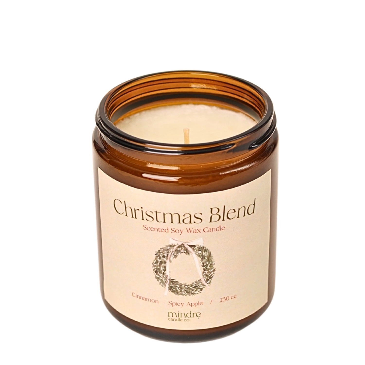 Christmas Blend Soy Candle- 250 Cc - Amber Jar