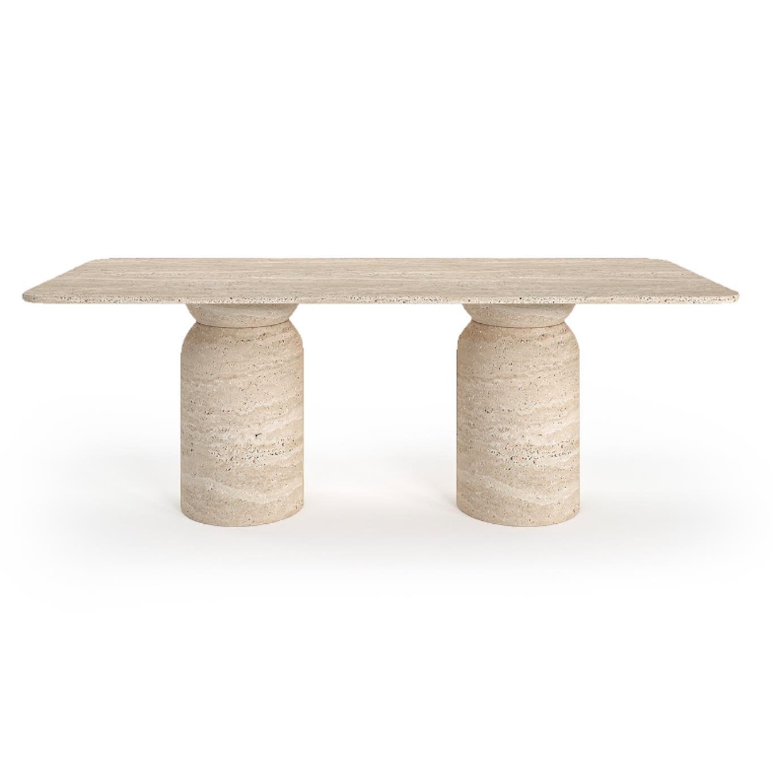 Joyce Travertine Marble Dining Table