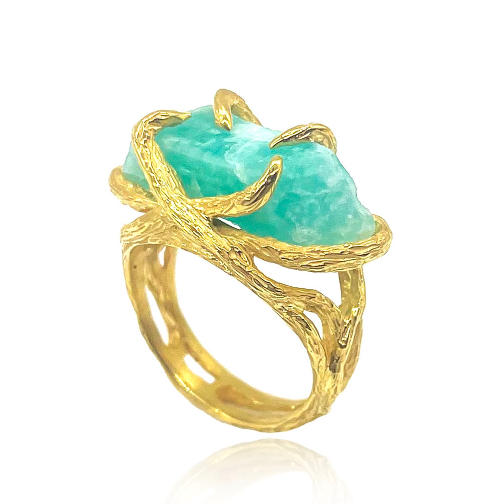 Mossira Amazonite Ring