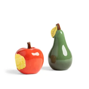Salt And Pepper Set With Apple And Pear Figures