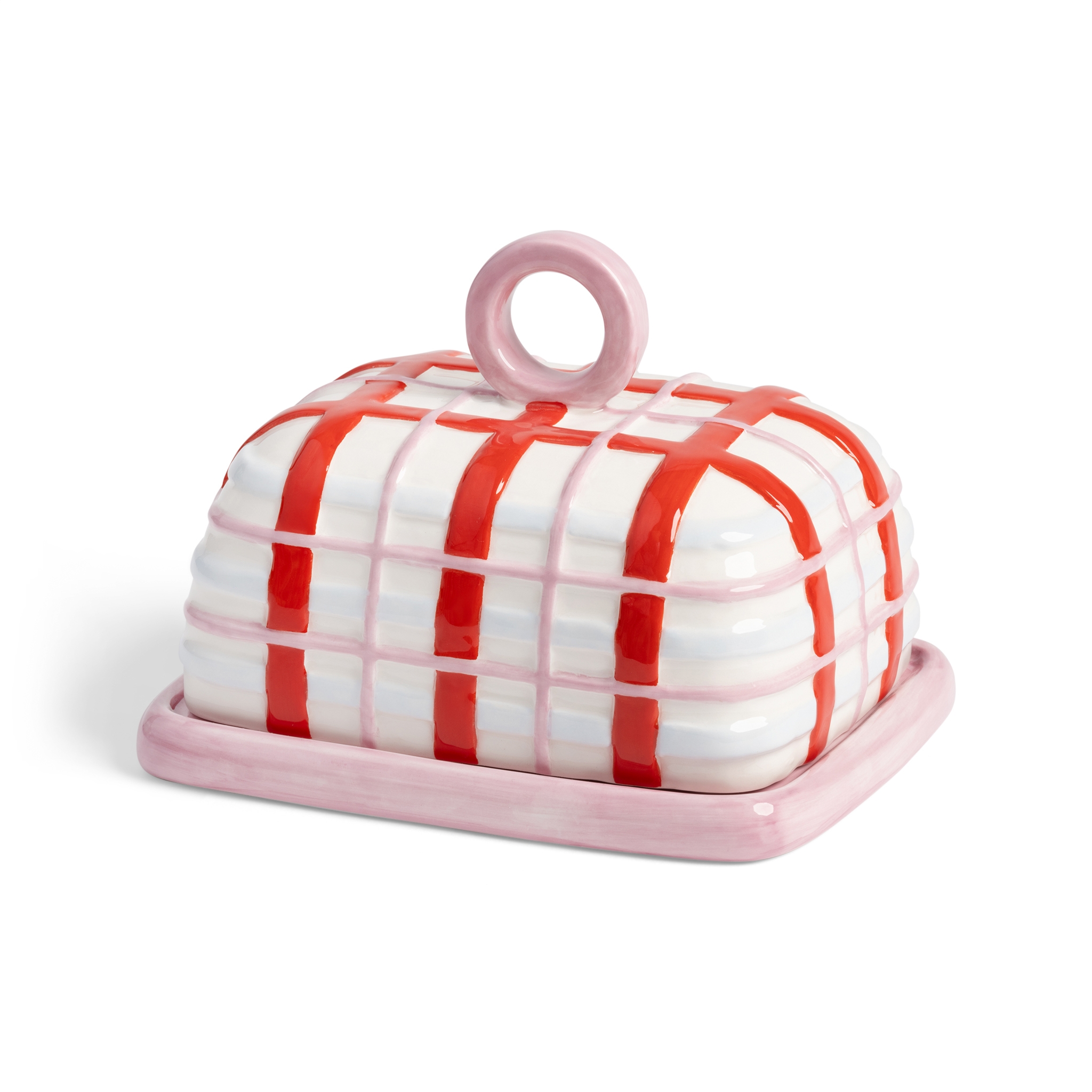 Patterned Butter Dish With Lid