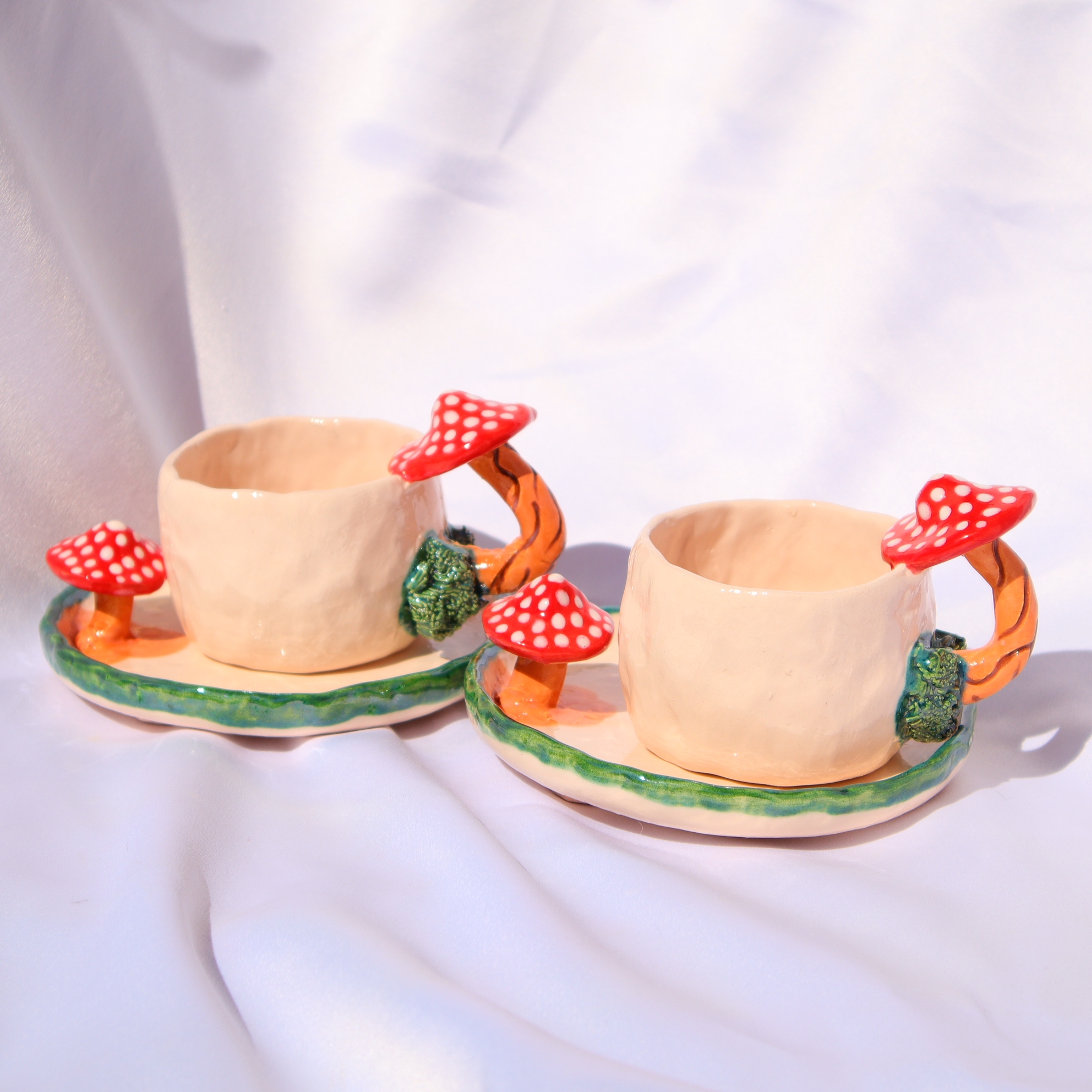 Mushroom Turkish Coffee Set Of 2