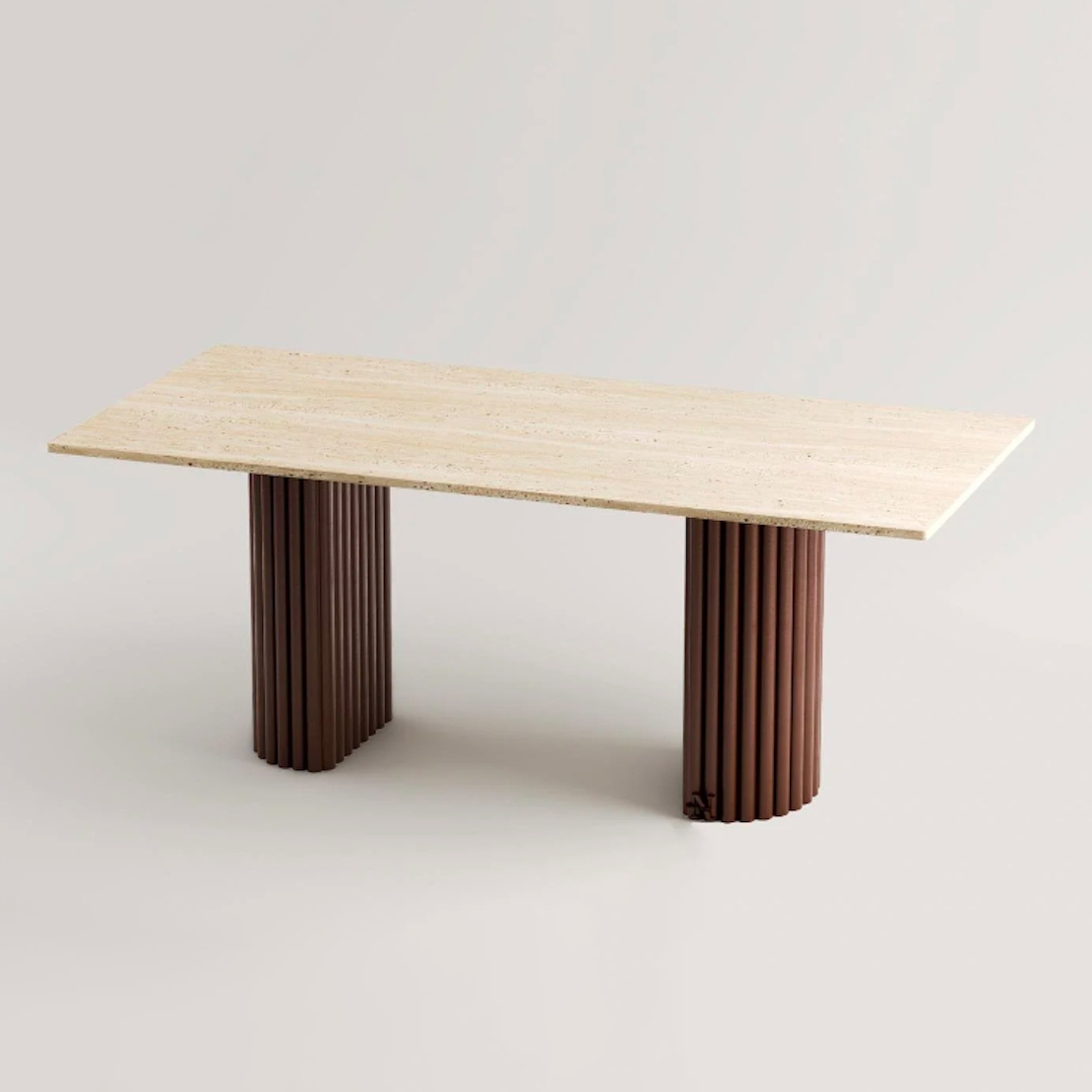 Kia Travertine Marble Dining Table