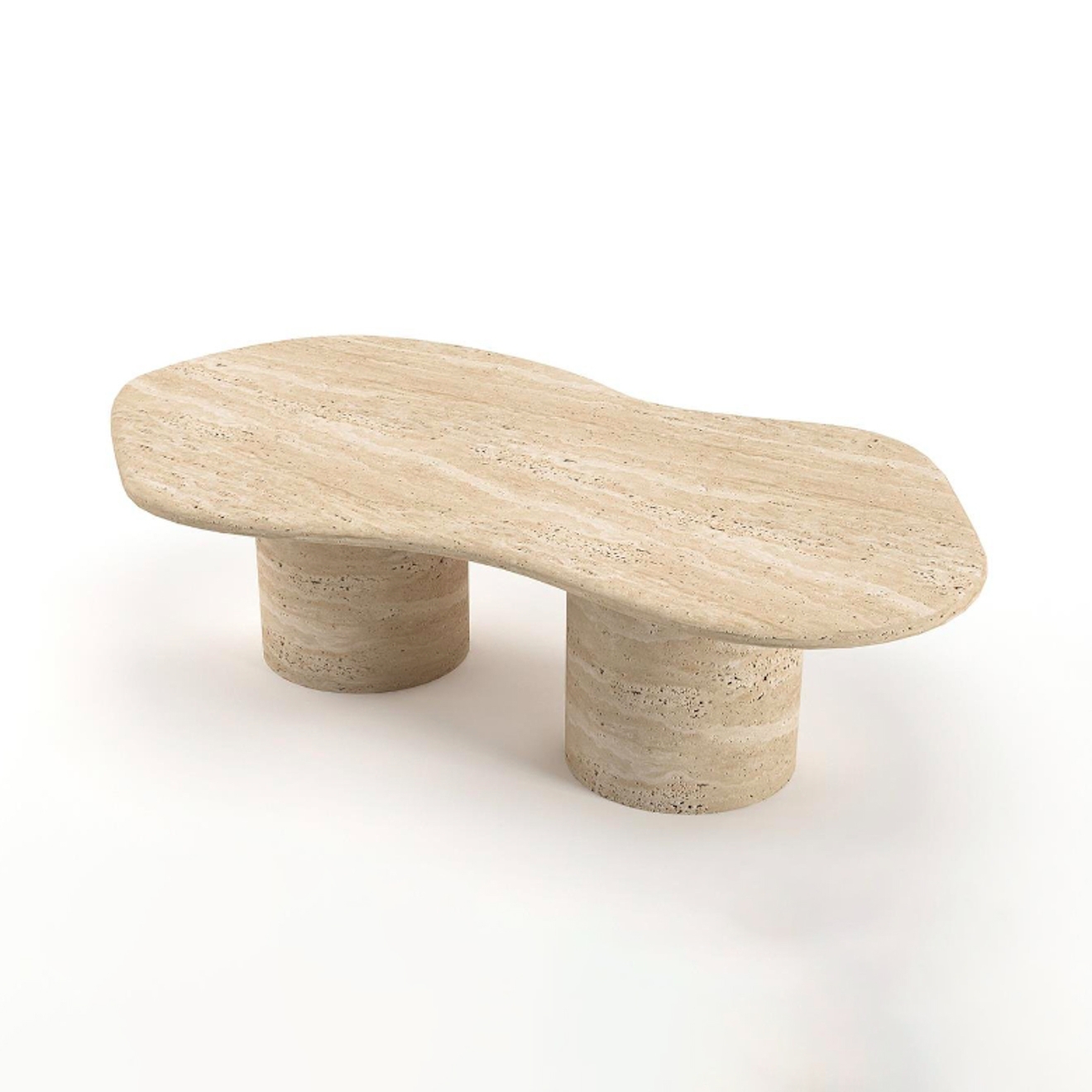 Alecta Travertine Marble Coffee Table