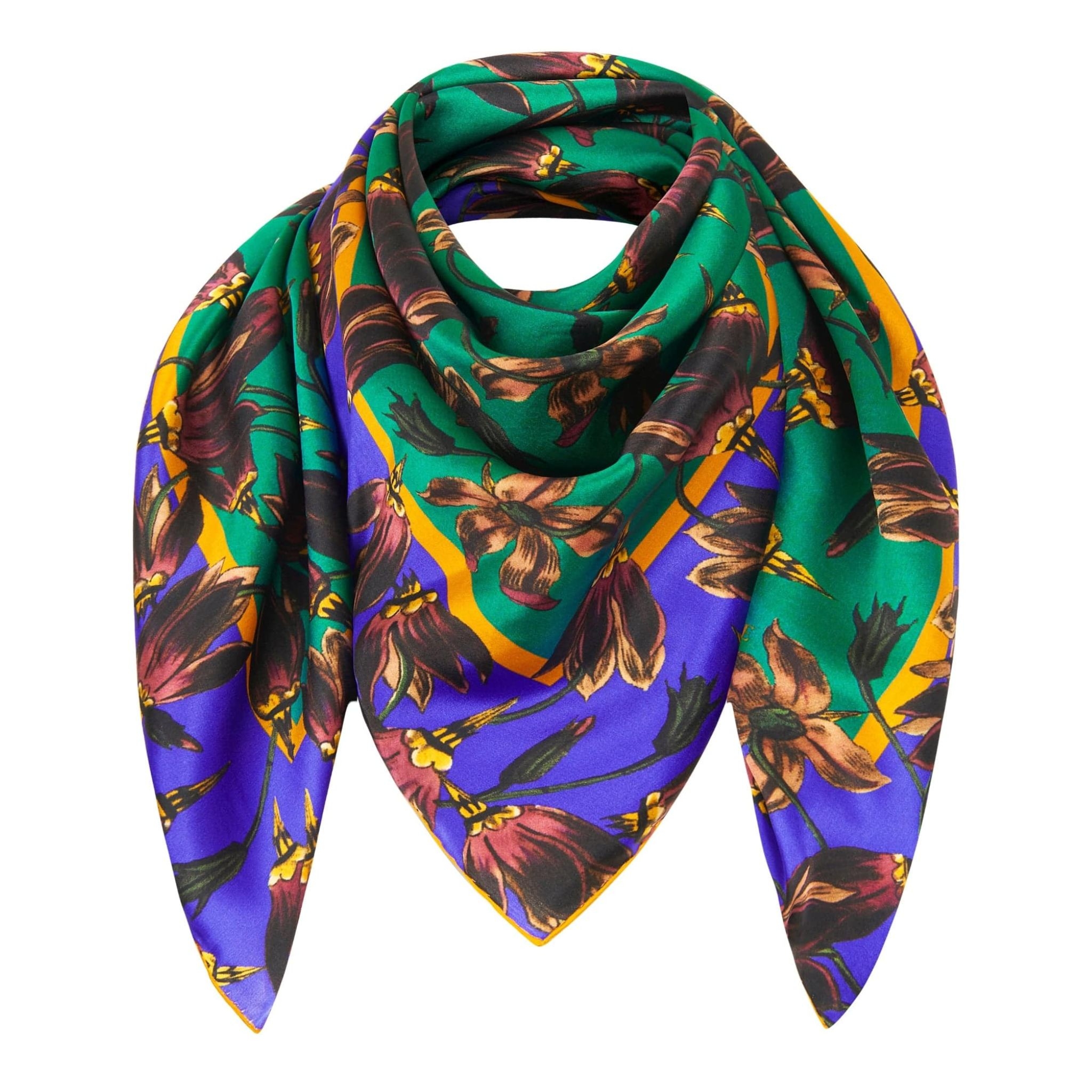 Pasque Print Silk Satin Scarf