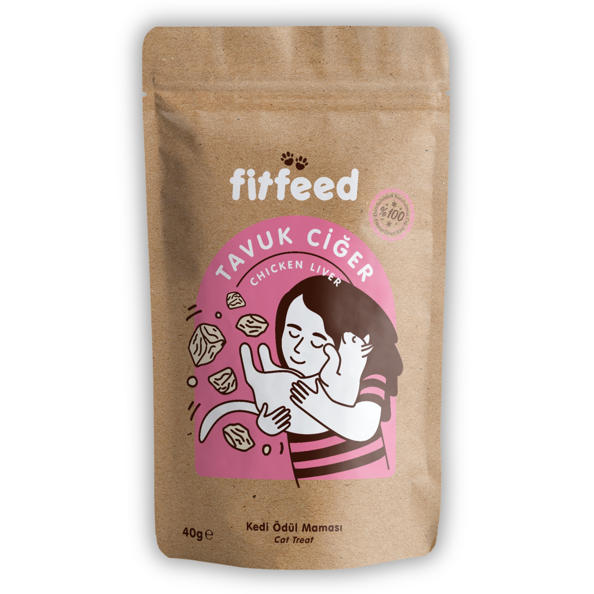 Chicken Liver Freeze-dried Raw Cat Treat 40 Gr