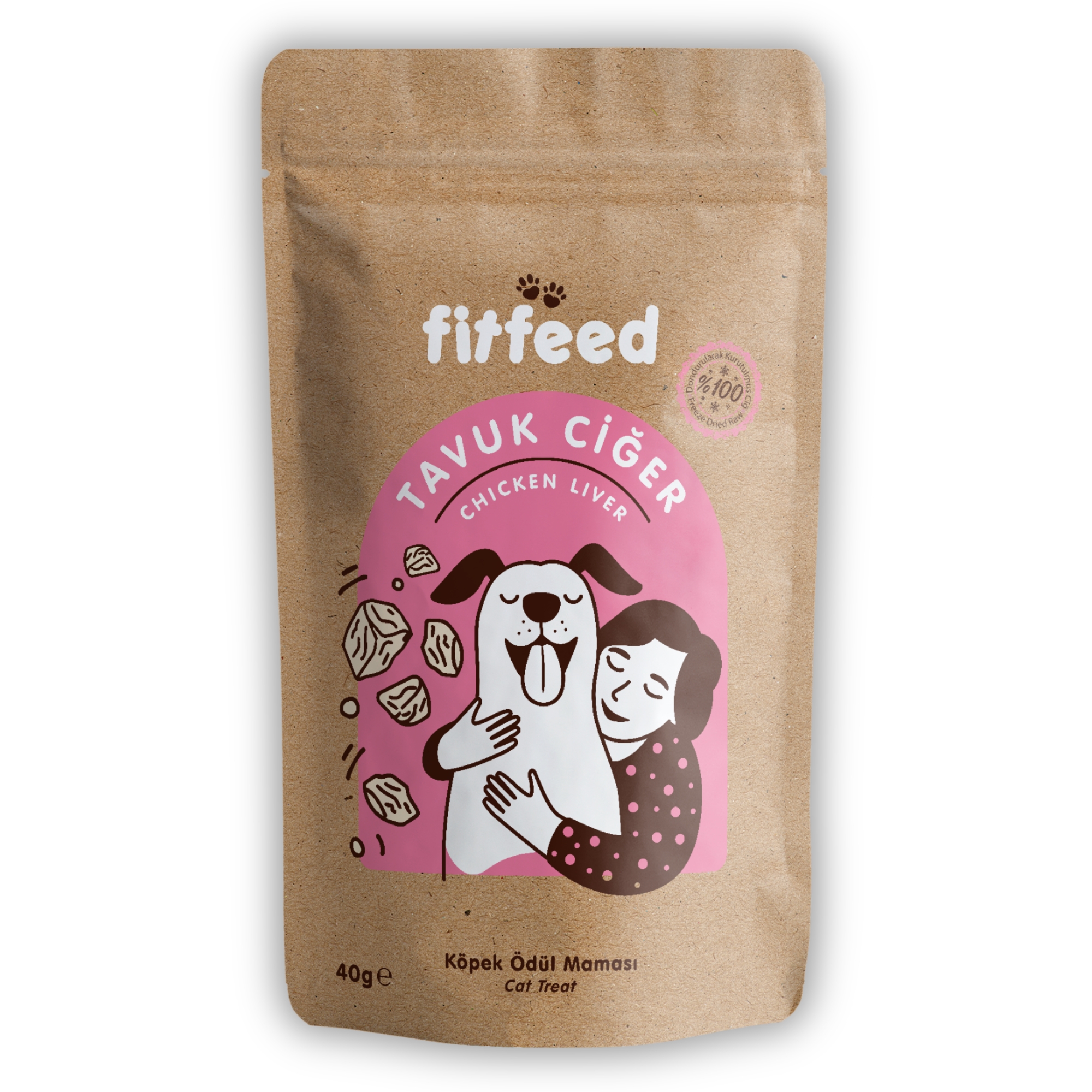 Chicken Liver Freeze-dried Raw Dog Treat 40 Gr