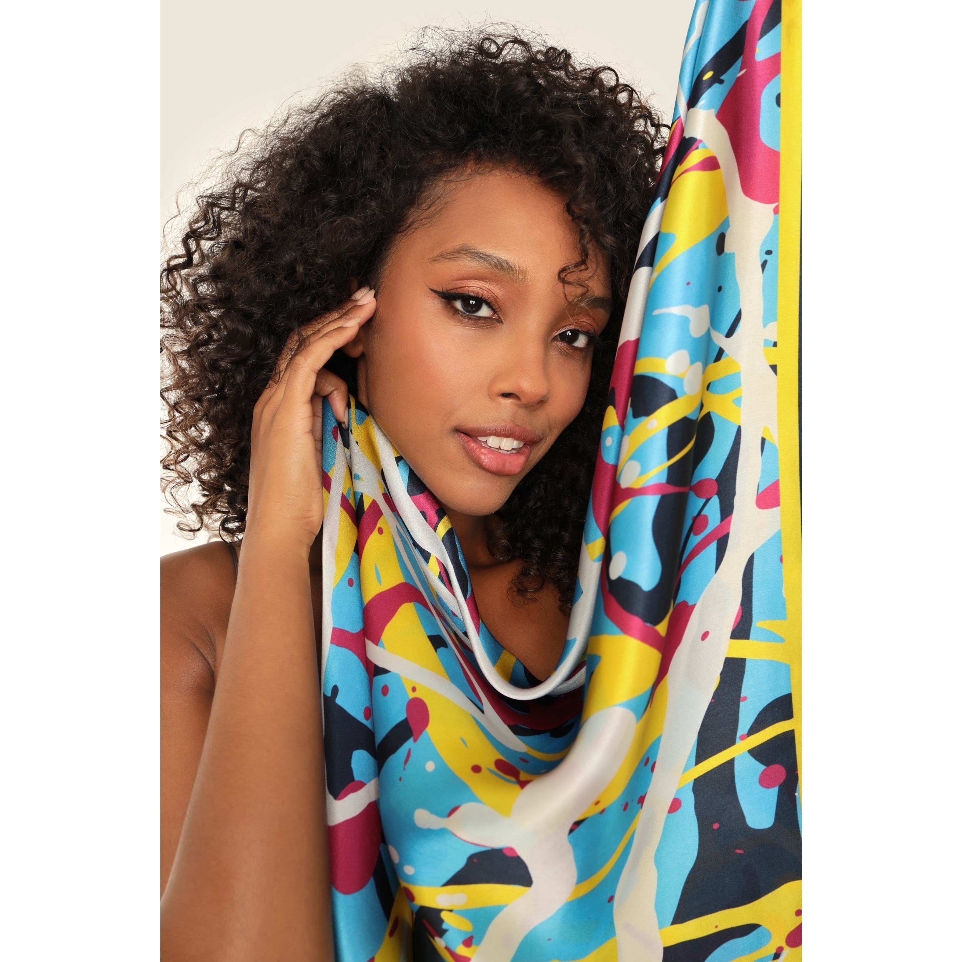 Pollock Inspiration Square Silk Scarf