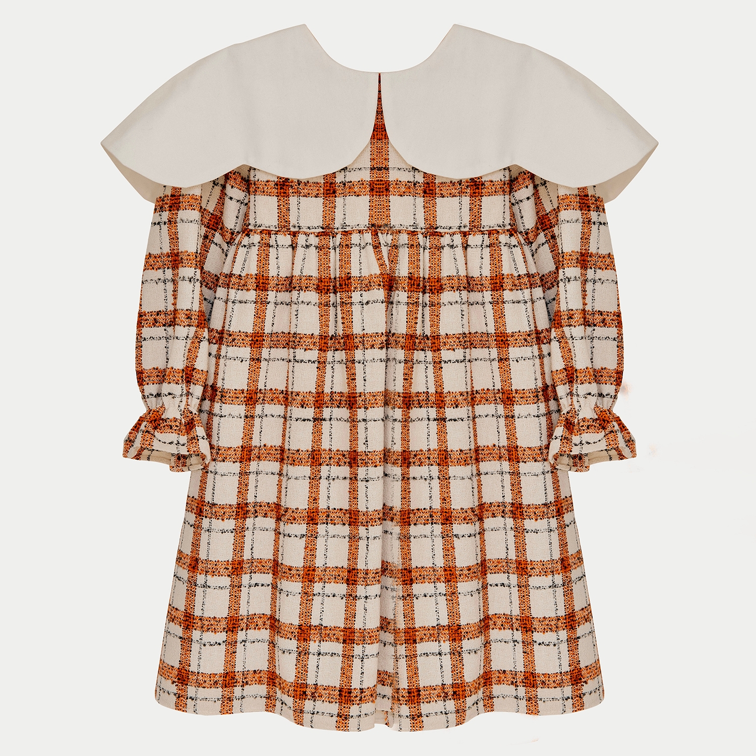 Checkered Big Collar Children's Dress