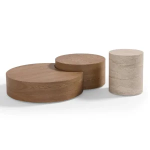 Apple Travertine-oak Coffee Table